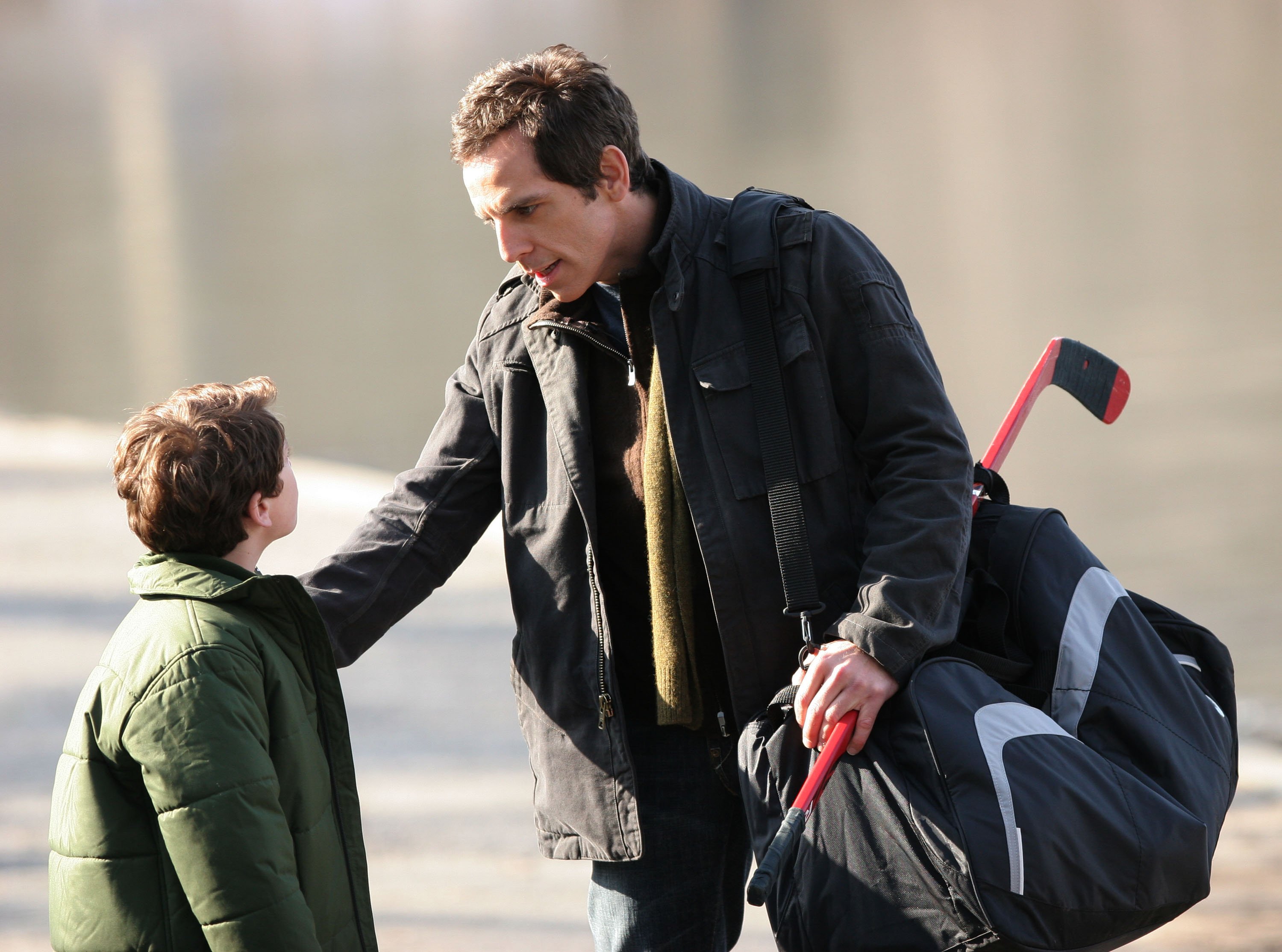Ben Stiller at the Central Park for 'Night at the Museum'