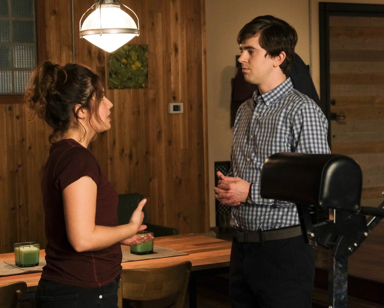 Paige Spara and Freddie Highmore