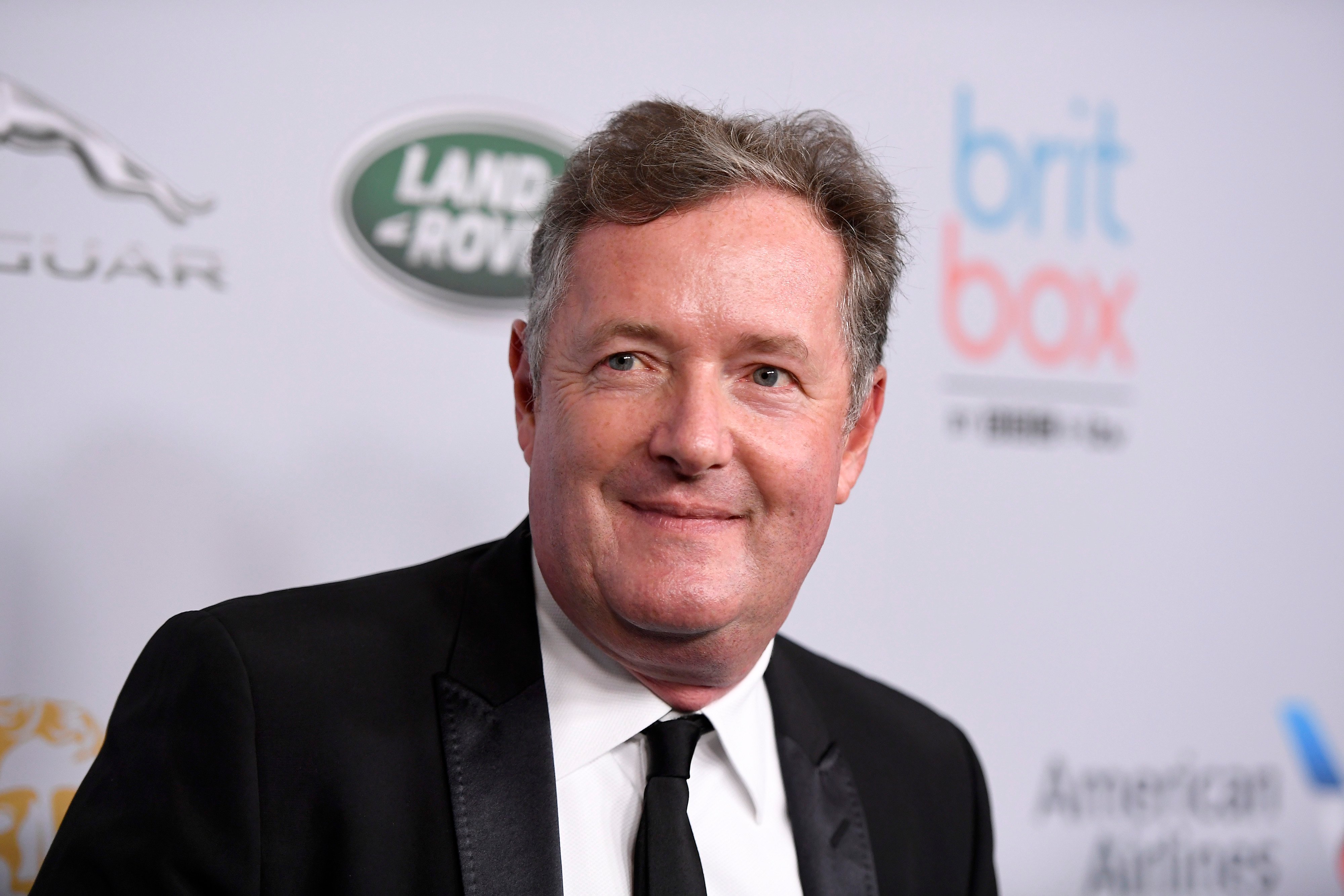 Piers Morgan in a black suit attends the 2019 British Academy Britannia Awards presented by American Airlines and Jaguar Land Rover at The Beverly Hilton Hotel
