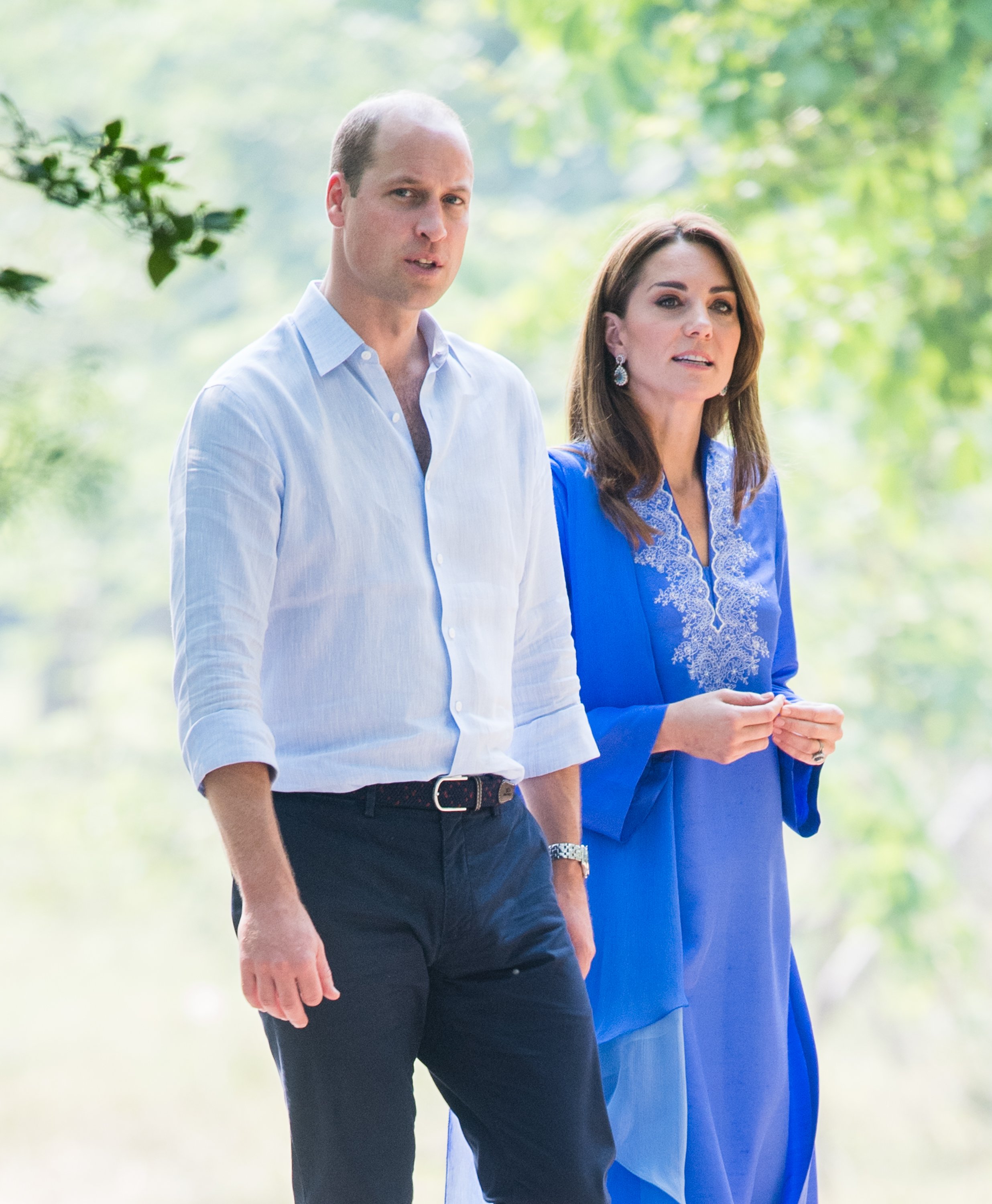 Prince William and Kate Middleton photographed walking in park located in the foothills of the Himalayas