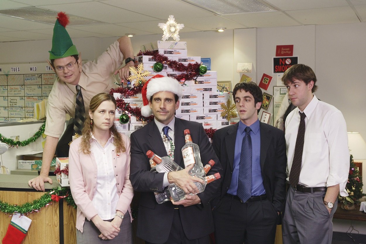 The Office cast filming the first of their Christmas episodes