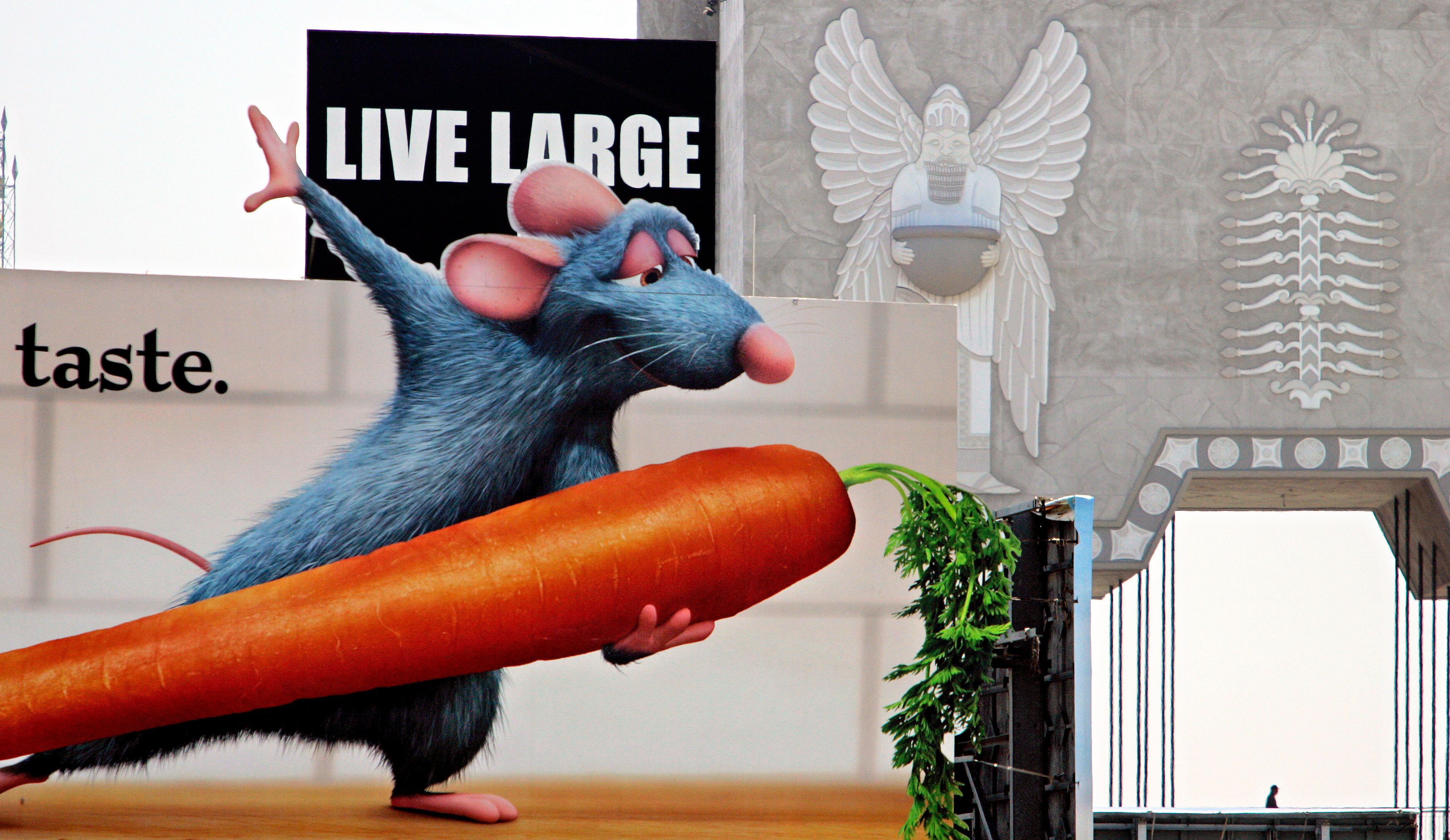 Billboards of character Remy from Disney.Pixar's animation feature movie 'Ratatouille'