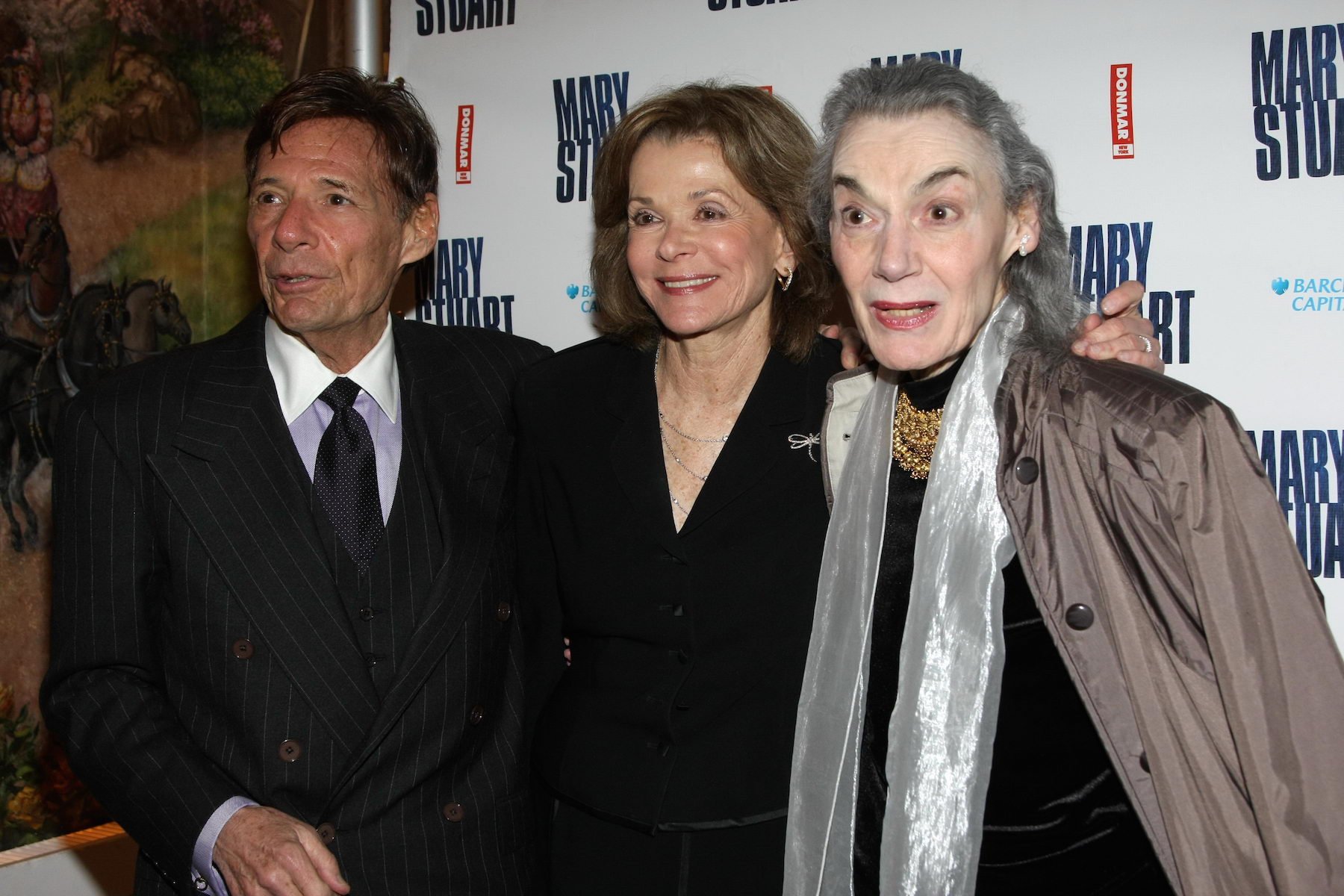 Actor Ron Liebman standing next to wife Jessica Walter from 'Arrested Development,' and Marian Seldes attending a premiere