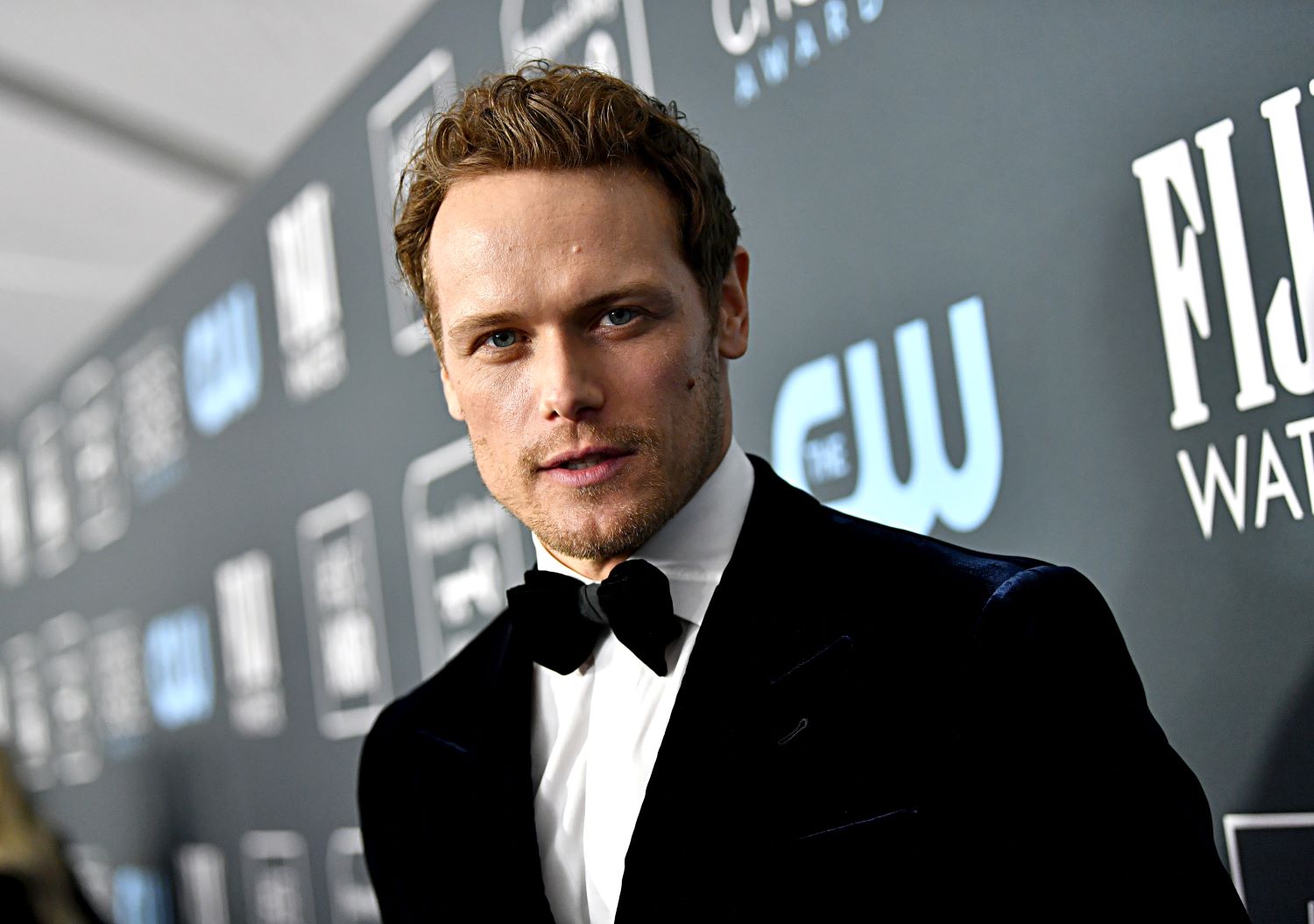 'Outlander' star Sam Heughan attends the 25th Annual Critics' Choice Awards at Barker Hangar on January 12, 2020