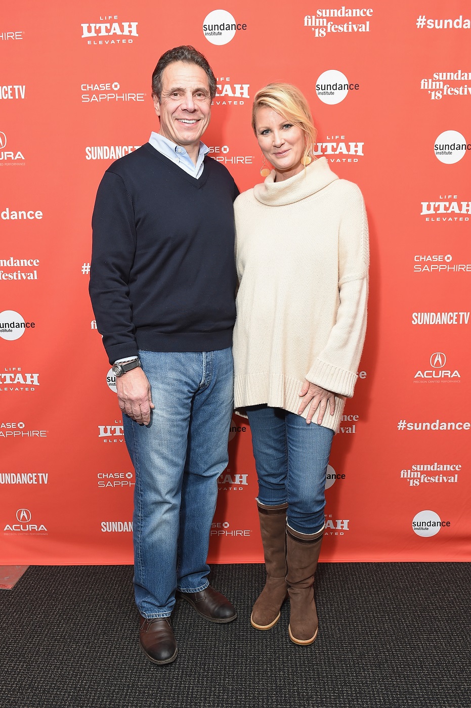 Andrew Cuomo and Sandra Lee attend the premiere of 'RX: Early Detection, A Cancer Journey With Sandra Lee' at the Sundance Film Festival 2018