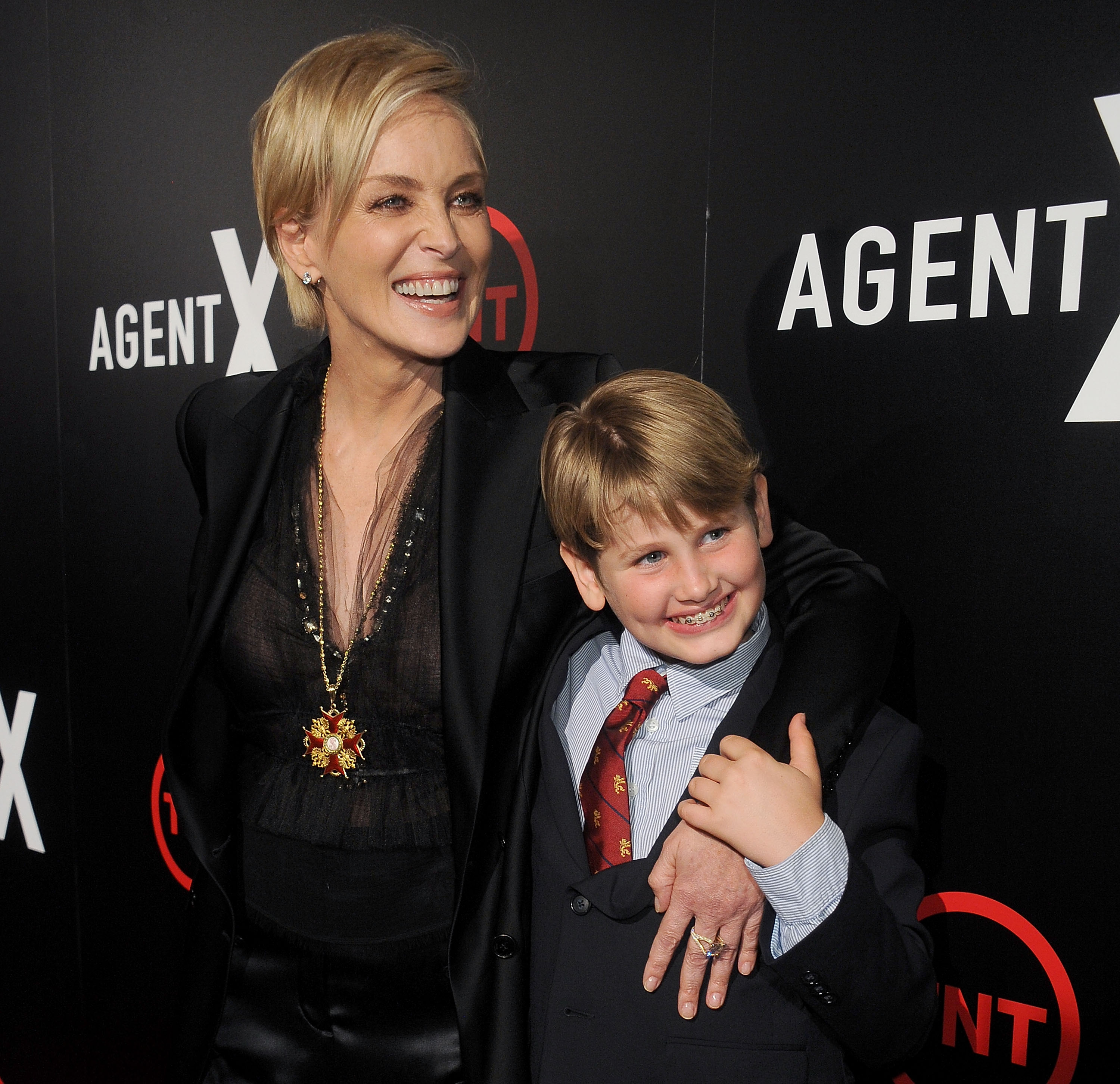 Sharon Stone and Laird on the red carpet