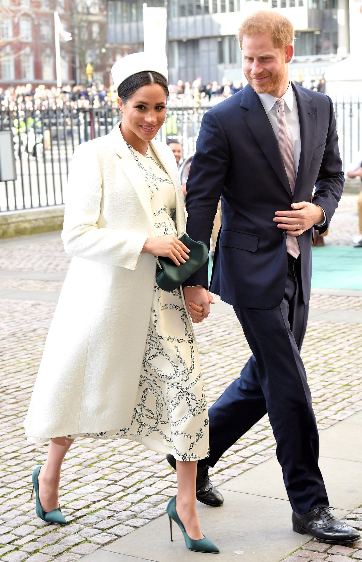 Meghan, Duchess of Sussex and Prince Harry, Duke of Sussex walking into the Commonwealth Day service at Westminster Abbey on March 11, 2019 in London, England.