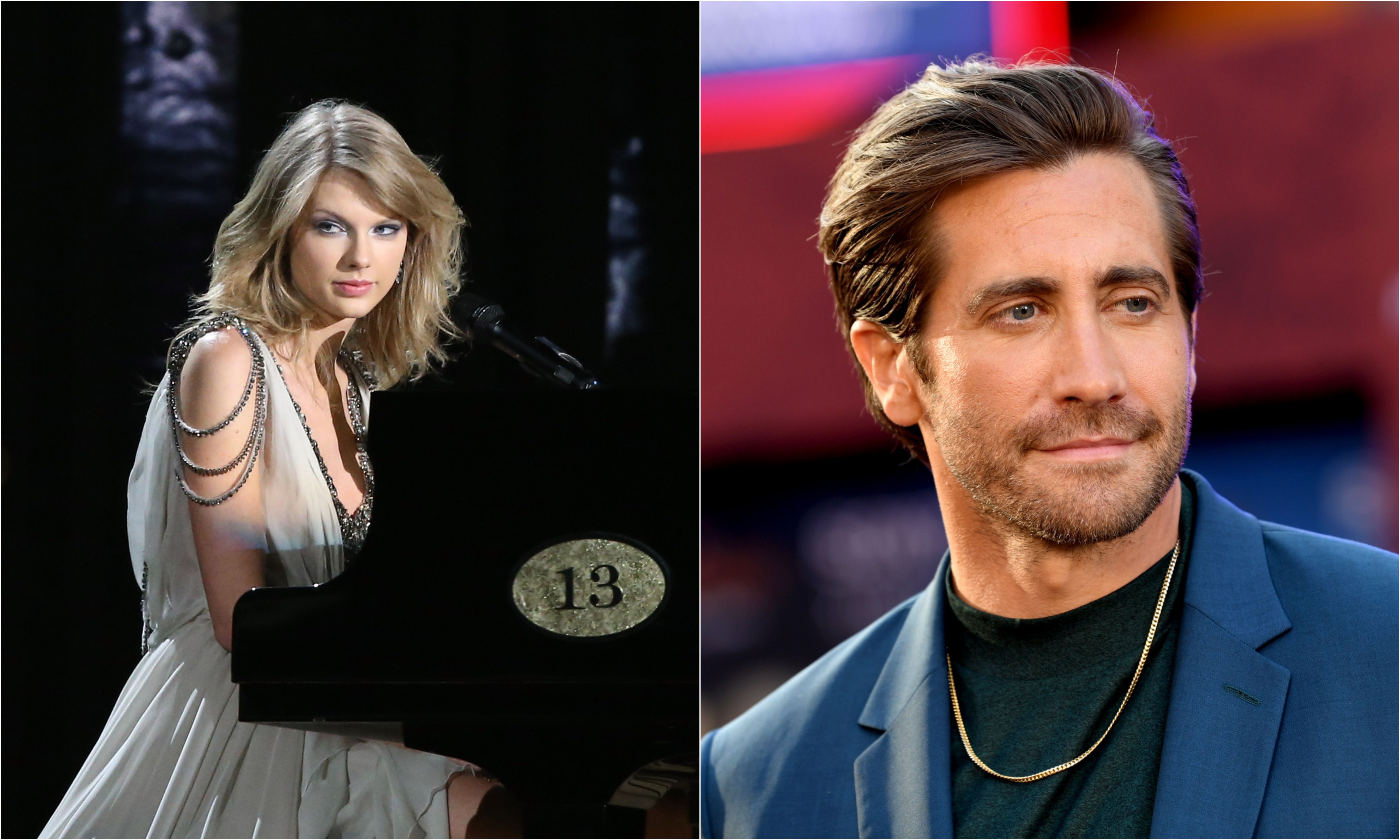 Taylor Swift performing at the 2014 Grammy Awards and Jake Gyllenhaal at the 'Spider-Man: Far From Home' premiere