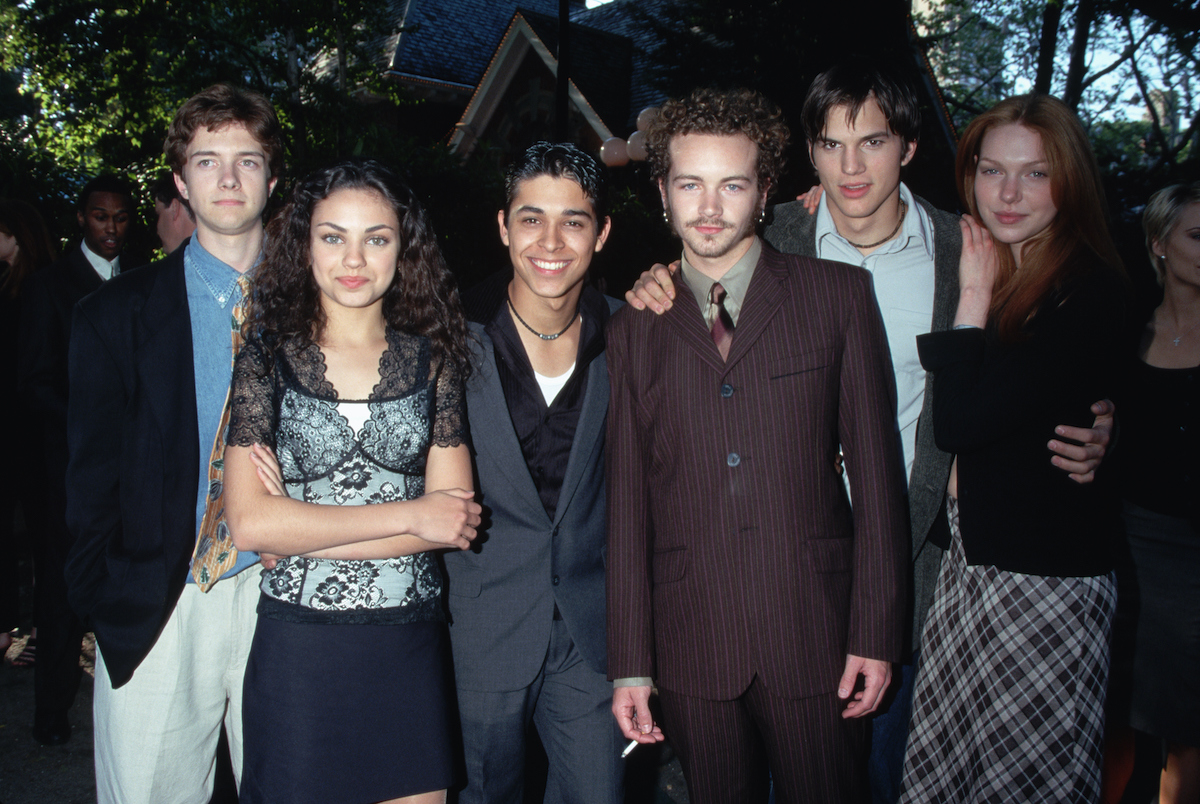 'That '70s Show' cast including Topher Grace, Mila Kunis, Wilmer Valderrama, Danny Masterson, Ashton Kutcher, and Laura Prepon