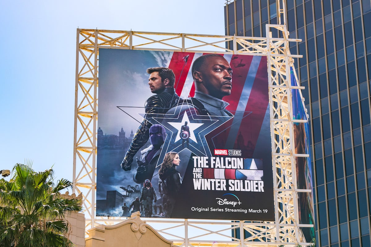 A 'The Falcon and the Winter Soldier' billboard in Hollywood, Calif.