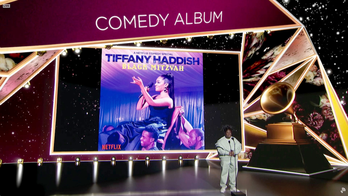 Chika announes Tiffany Haddish as the Grammy winner for Best Comedy Album