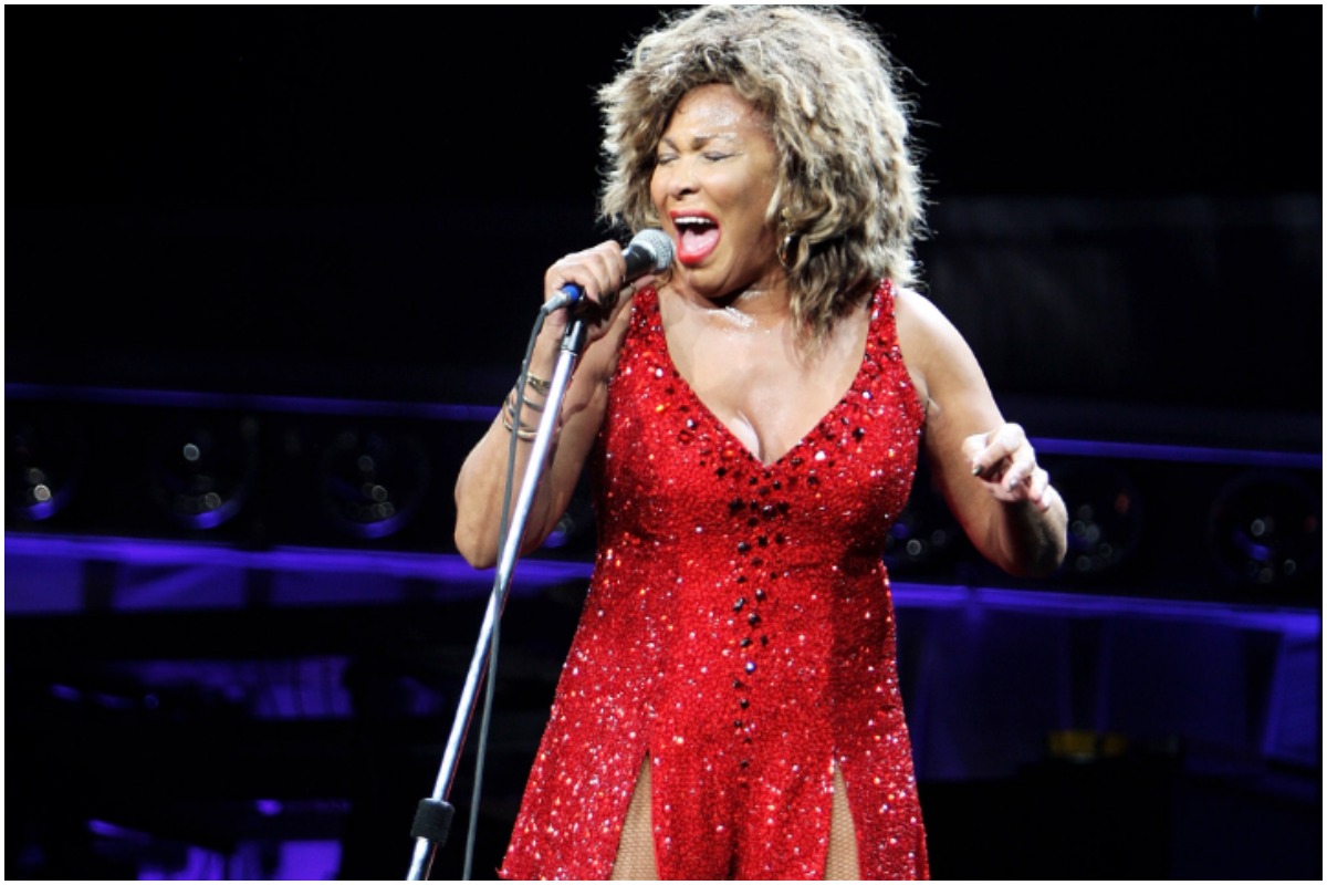 Tina Turner performing in her 2009 tour.