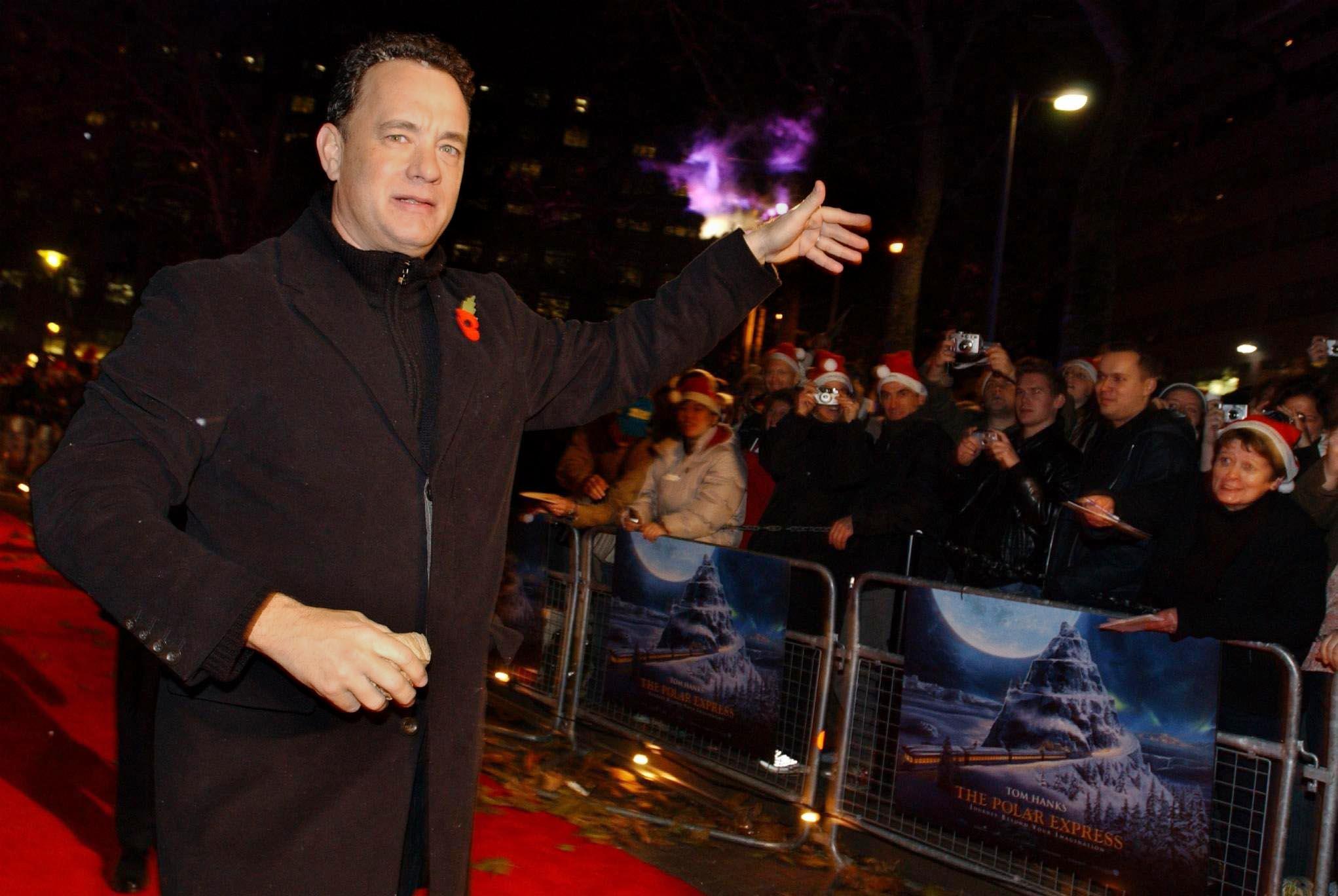 Tom Hanks at the Polar Express premiere