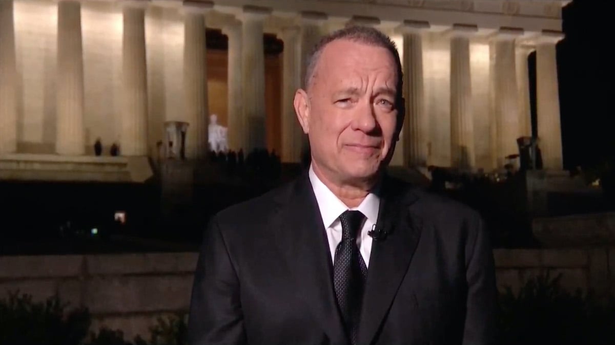 Tom Hanks speaks during the Celebrating America Primetime Special on January 20, 2021