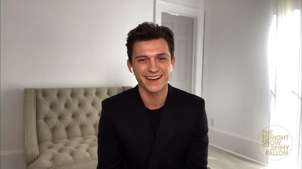 A screengrab of actor Tom Holland during an interview for 'The Tonight Show Starring Jimmy Fallon' on February 23, 2021