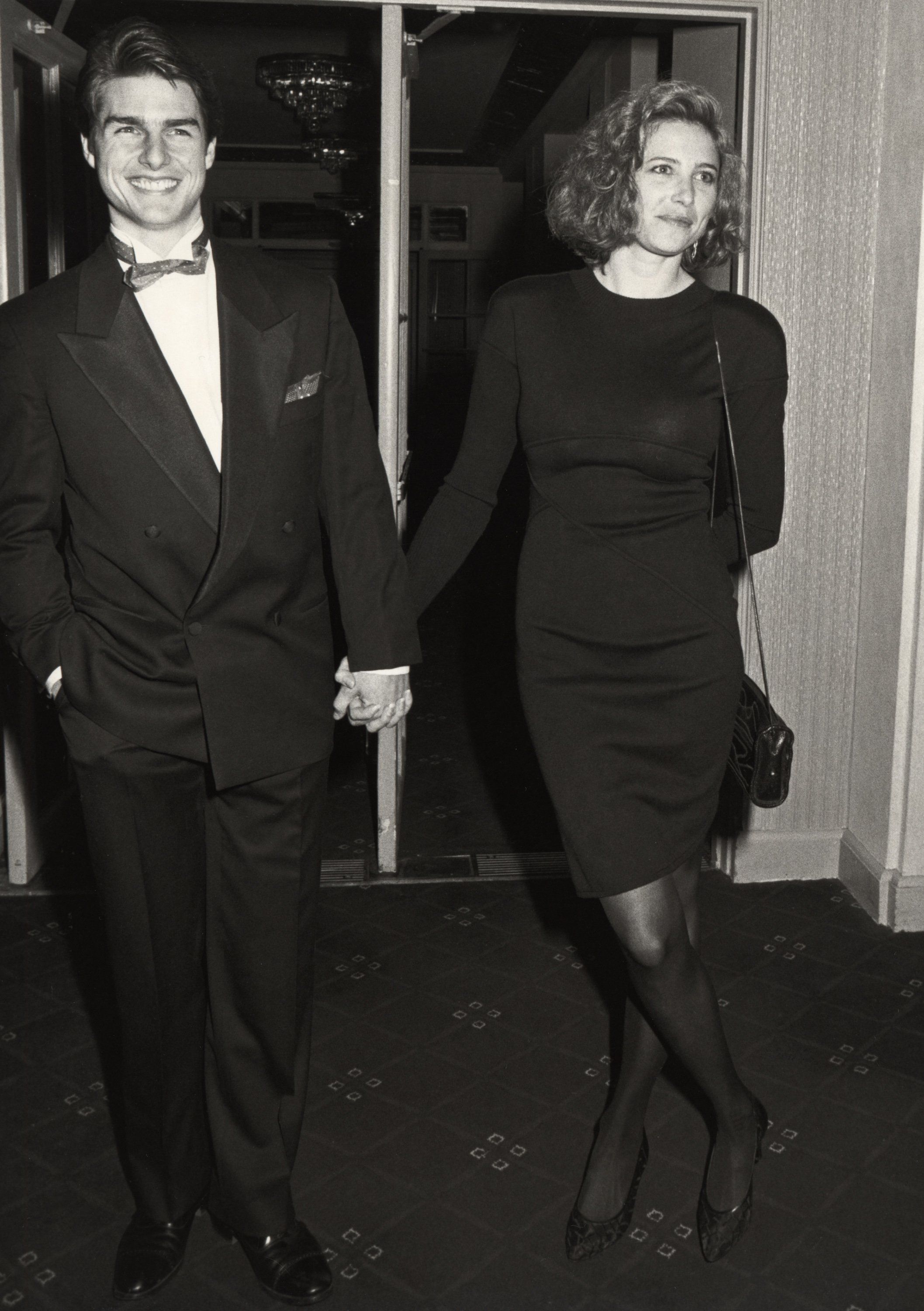 Tom Cruise and Mimi Rogers attend a Tribute to Elia Kazan at the American Museum of Moving Images in 1987