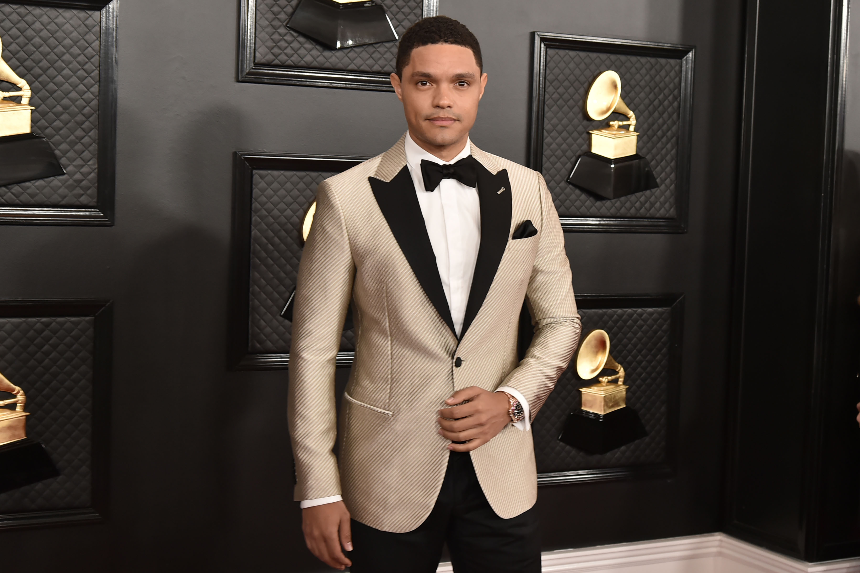 Trevor Noah on teh red carpet for the 62nd Annual Grammy Awards