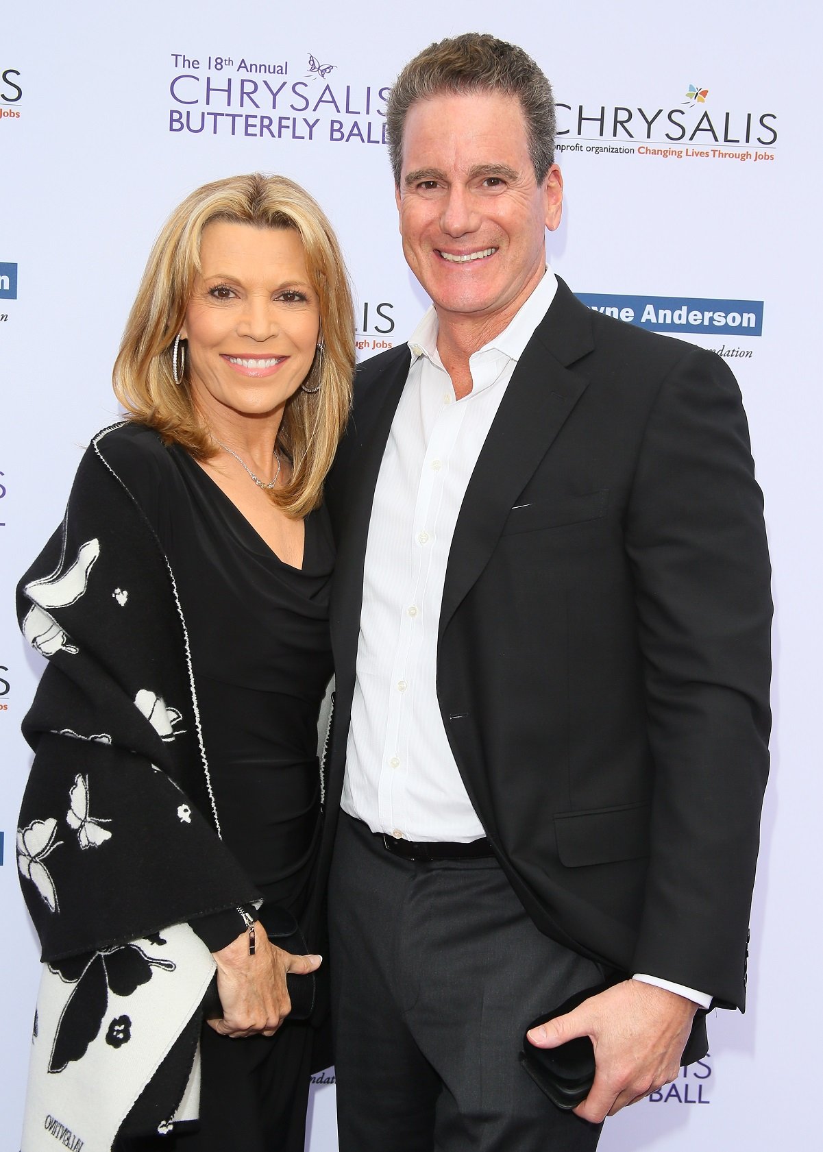 Vanna White and John Donaldson on red carpet together at Chrysalis Butterfly Ball