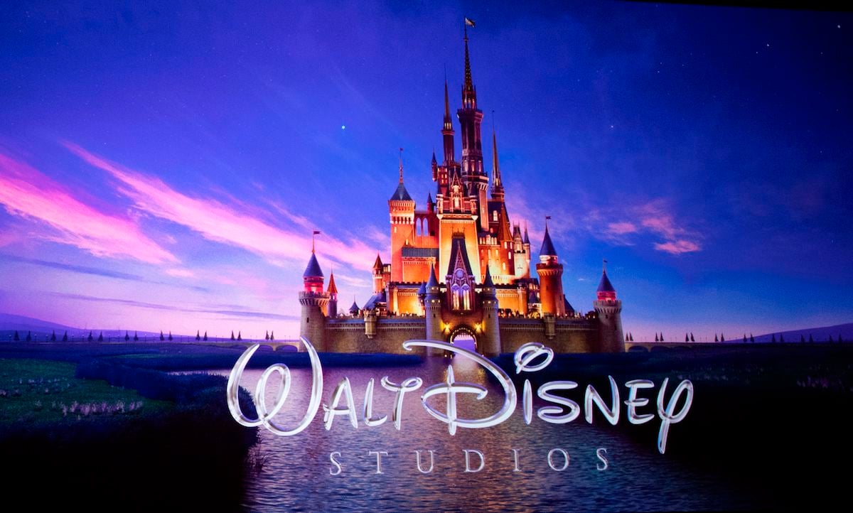 The Walt Disney Studios logo is projected on-screen during the CinemaCon Walt Disney Studios Motion Pictures Special presentation at the Colosseum Caesars Palace on April 3, 2019, in Las Vegas, Nevada