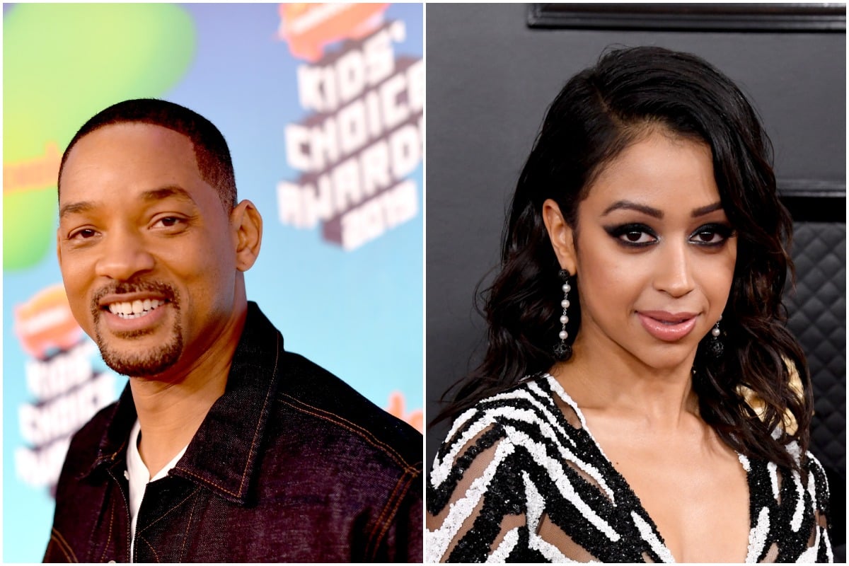 Will Smith posing at the Kids' Choice Awards/Liza Koshy posing at an event.