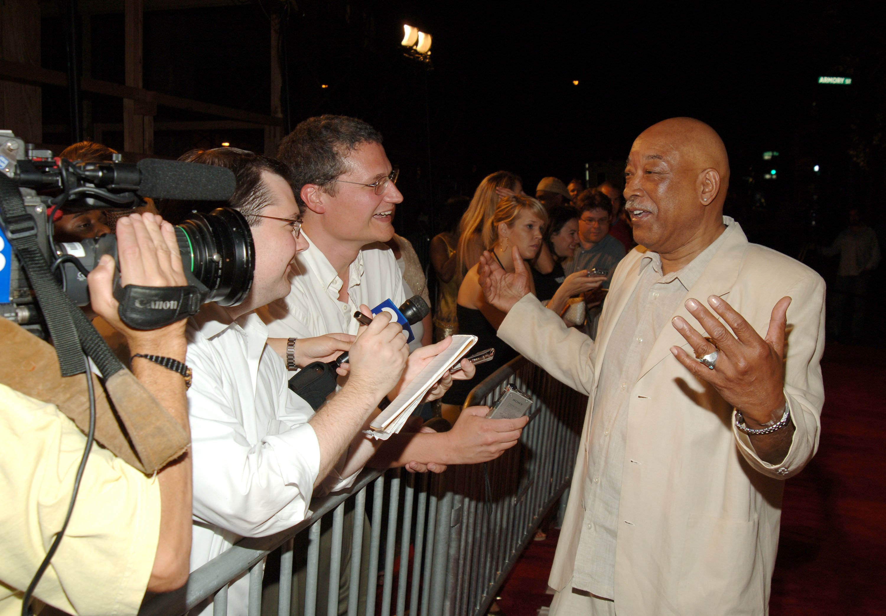 Will Smith's father Willard Smith Sr. talks to reporters in Philadelphia