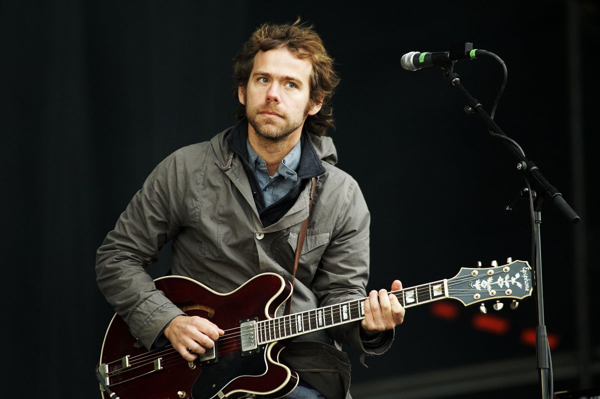 Aaron Dessner of the National performs on August 28, 2011, in Leeds, United Kingdom. 