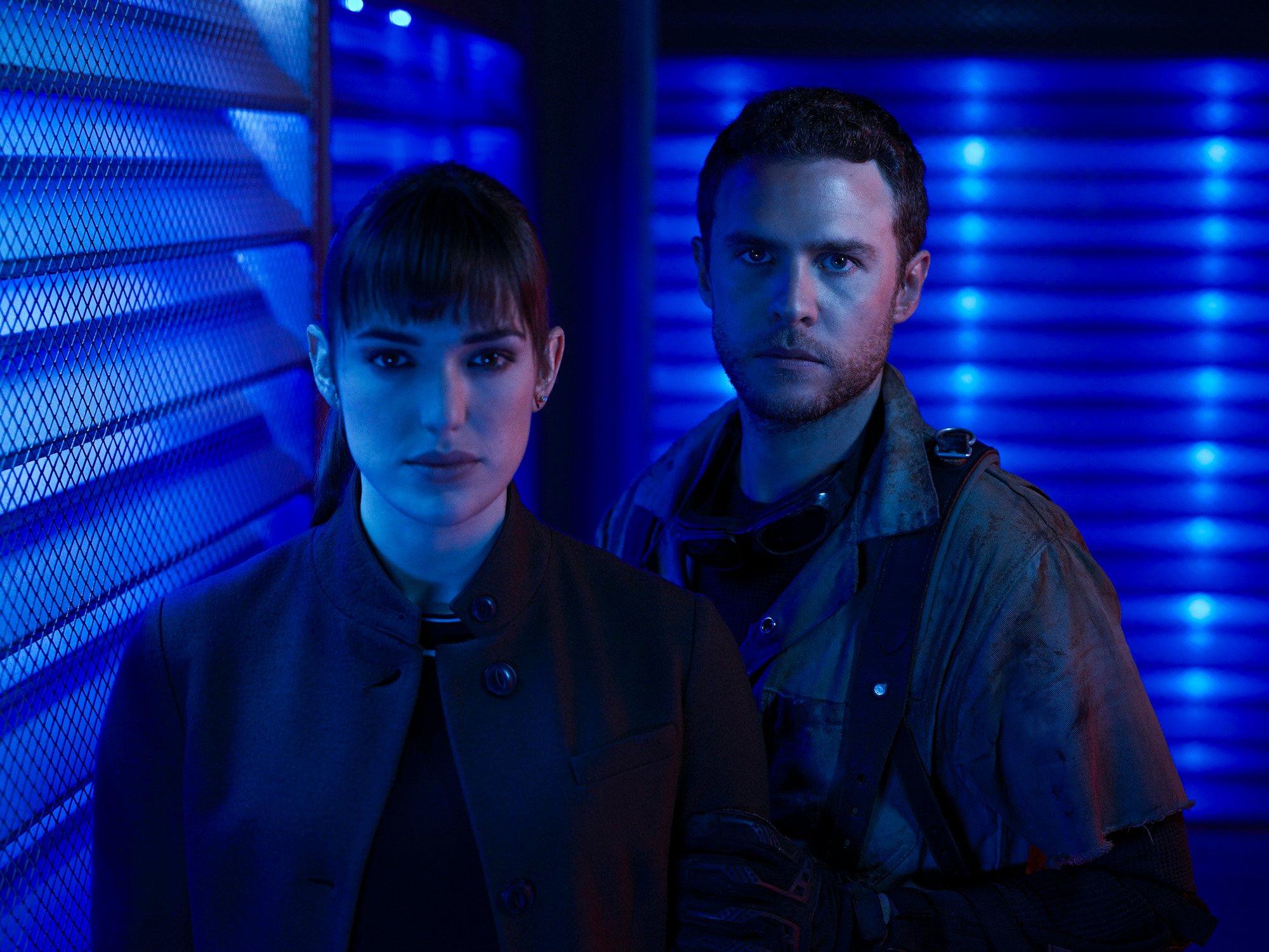 Elizabeth Henstridge as Agent Jemma Simmons, and Iain De Caestecker as Agent Leo Fitz