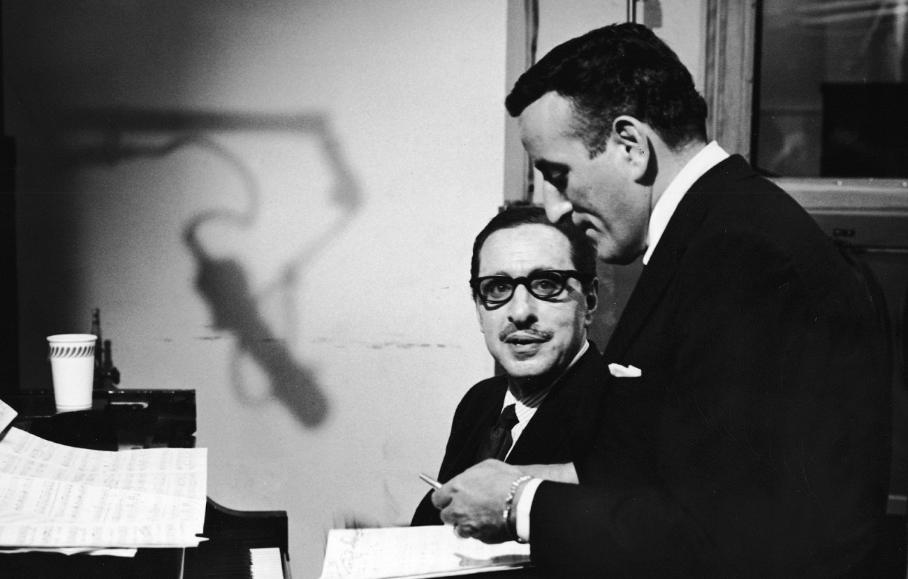 Harold Arlen and Tony Bennett work at the piano in the '50s