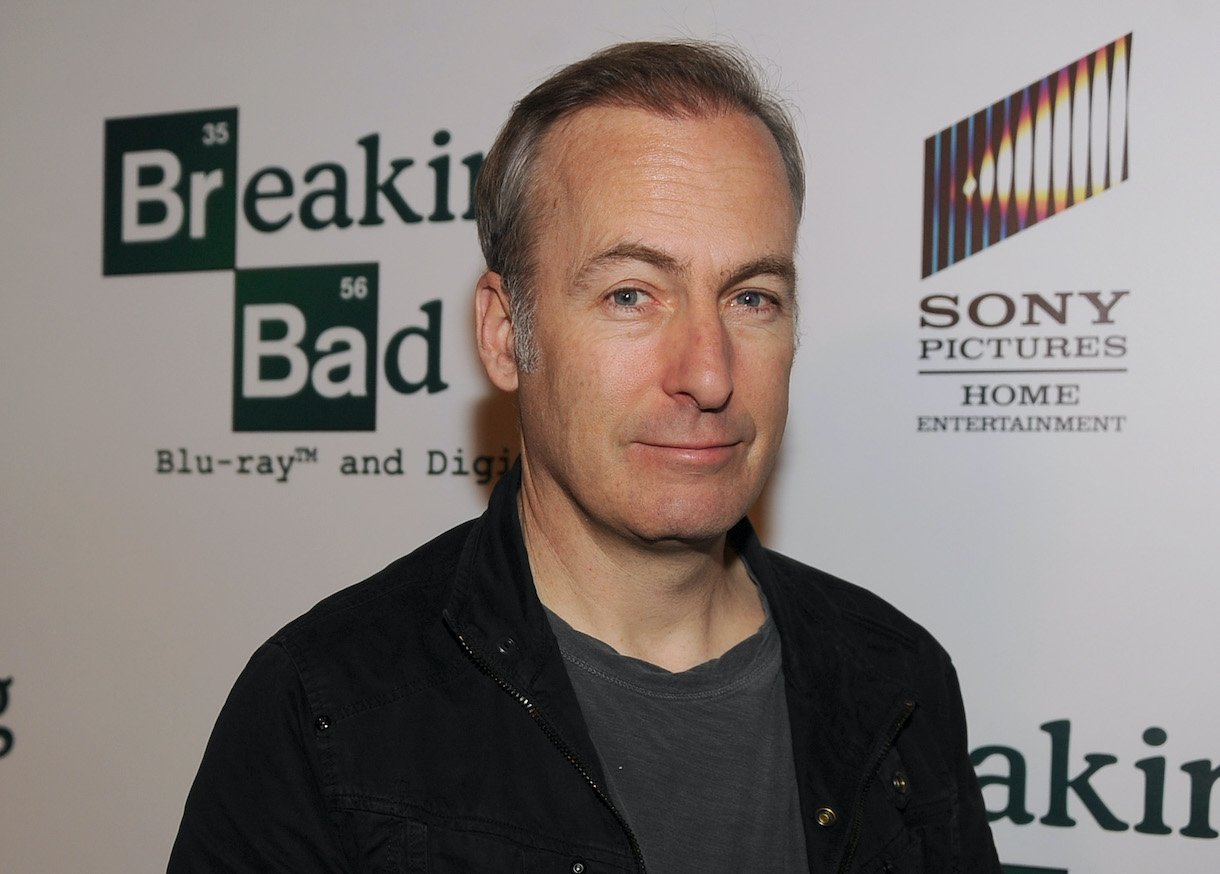 Bob Odenkirk at an event for 'Breaking Bad,' smirking at the camera