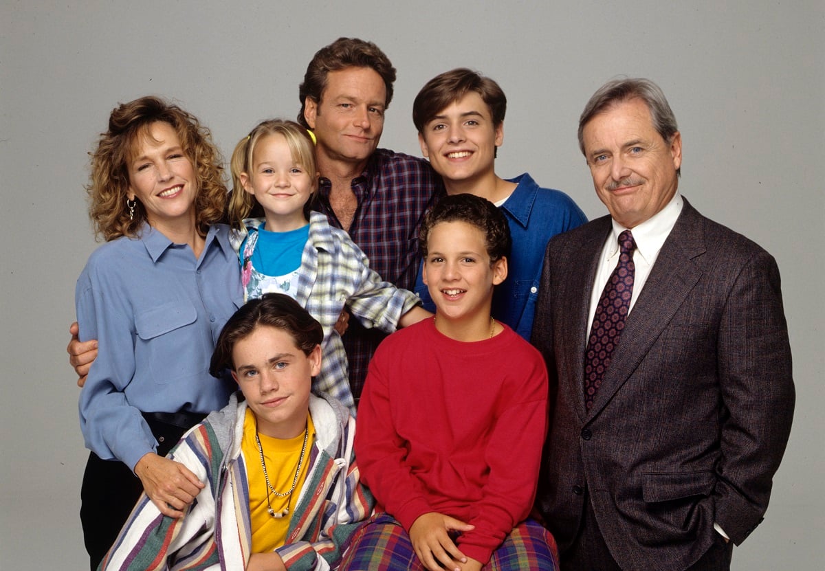 'Boy Meets World' cast (L-R): Betsy Randle, Rider Strong, Lily Nicksay, William Russ, Ben Savage, Will Friedle, and William Daniels