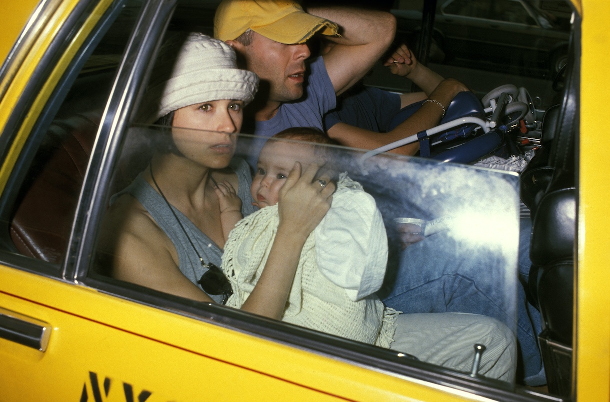 Demi Moore, Bruce Willis, And Daughter Rumer Willis in New York City, New York