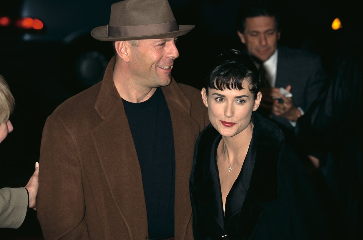 Bruce Willis and Demi Moore at The Juror Premiere