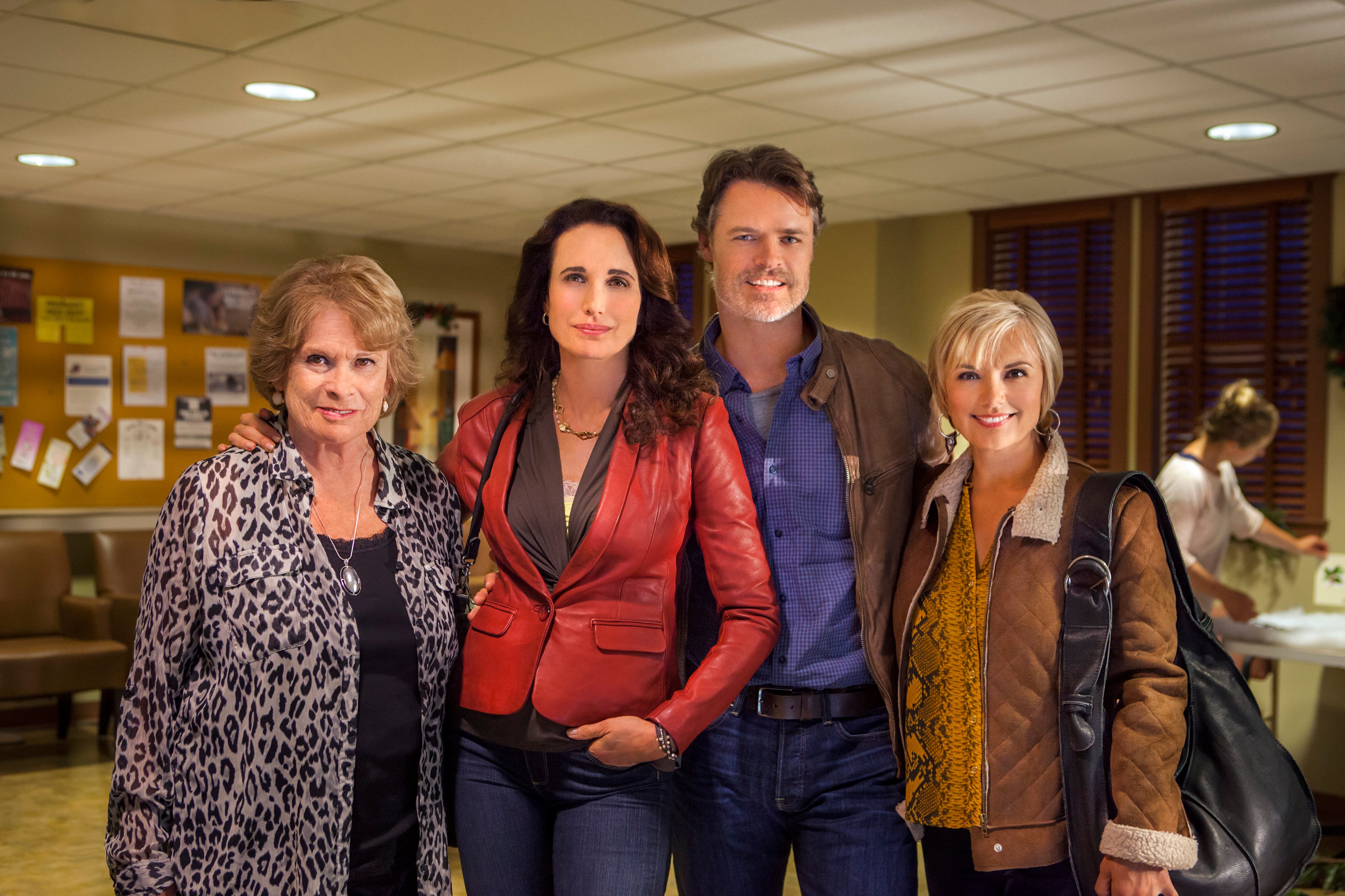 Four Cedar Cove cast members in the show's season 1 Christmas episode 