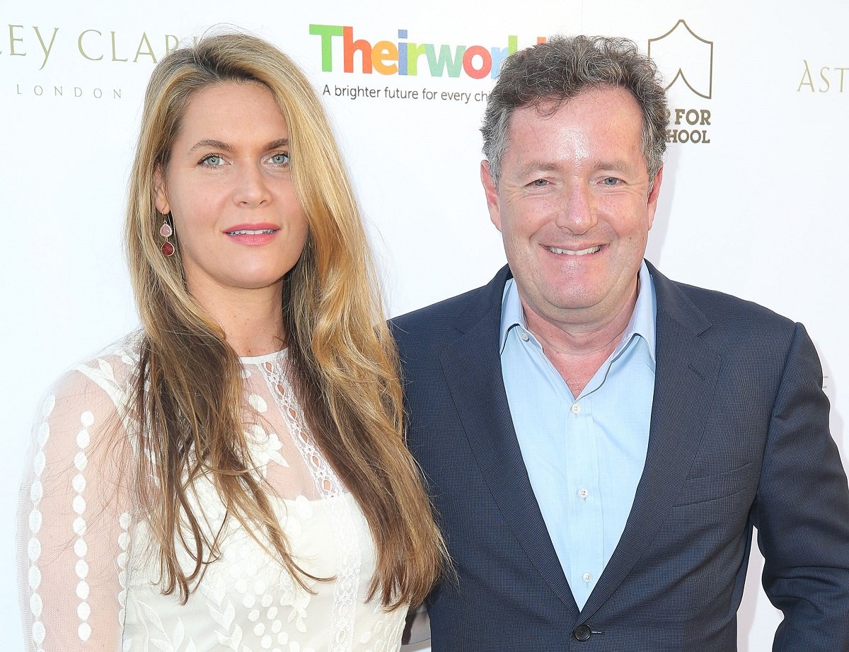 Piers Morgan (R) and wife, Celia Walden, on June 2, 2015, in Los Angeles, California. 