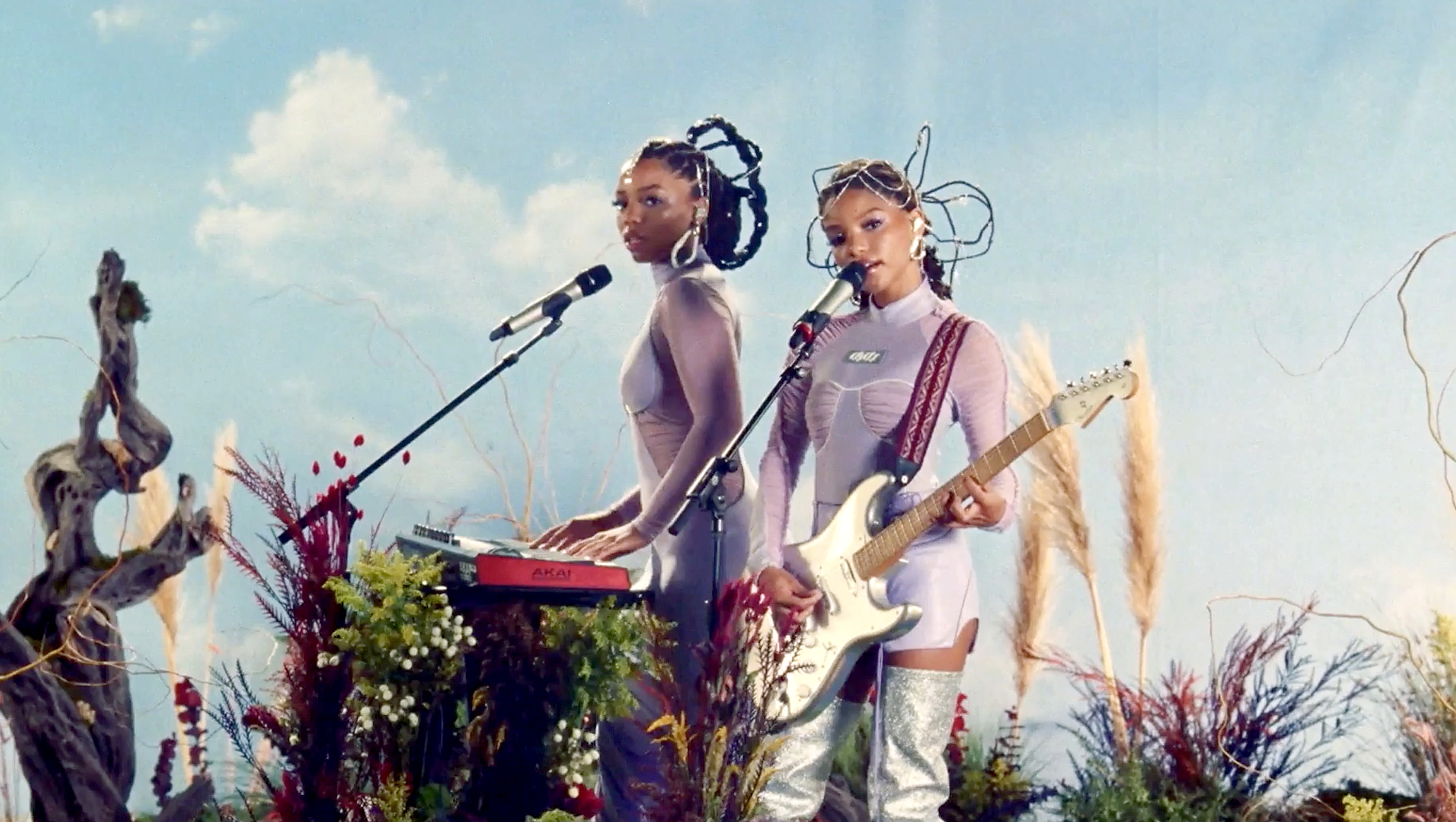 Chloe Bailey and Halle Bailey of Chloe X Halle perform during the Billboard Women In Music 2020