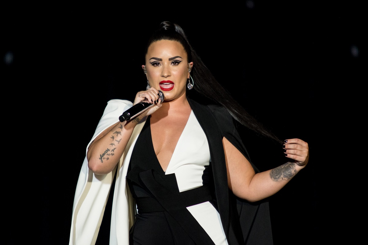 Demi Lovato performs at day two of Rock in Rio Lisbon on June 24, 2018, in Lisbon, Portugal.