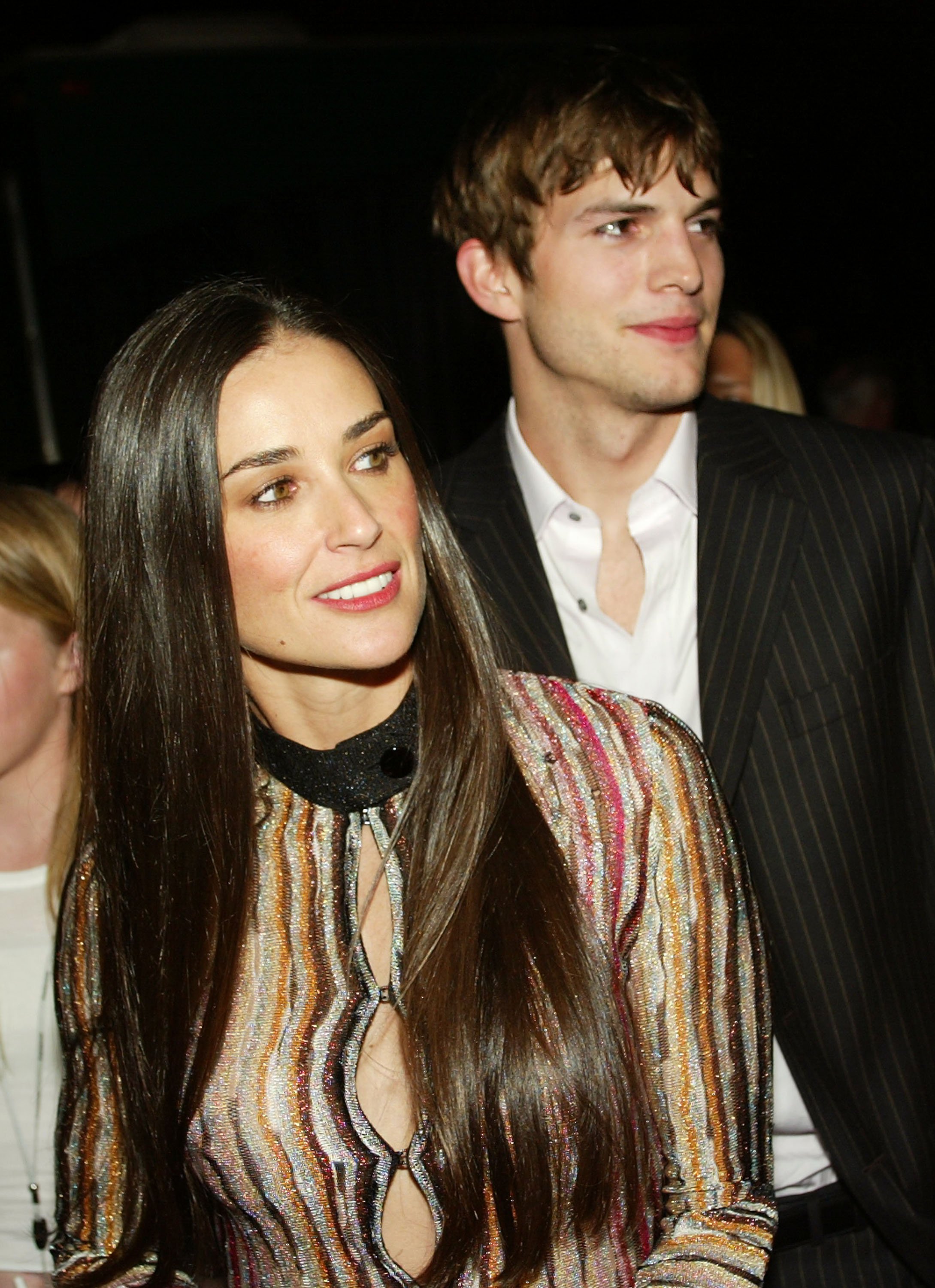 Demi Moore and Ashton Kutcher arrive at the after-party for "Charlie's Angels: Full Throttle" at the Chinese Theater
