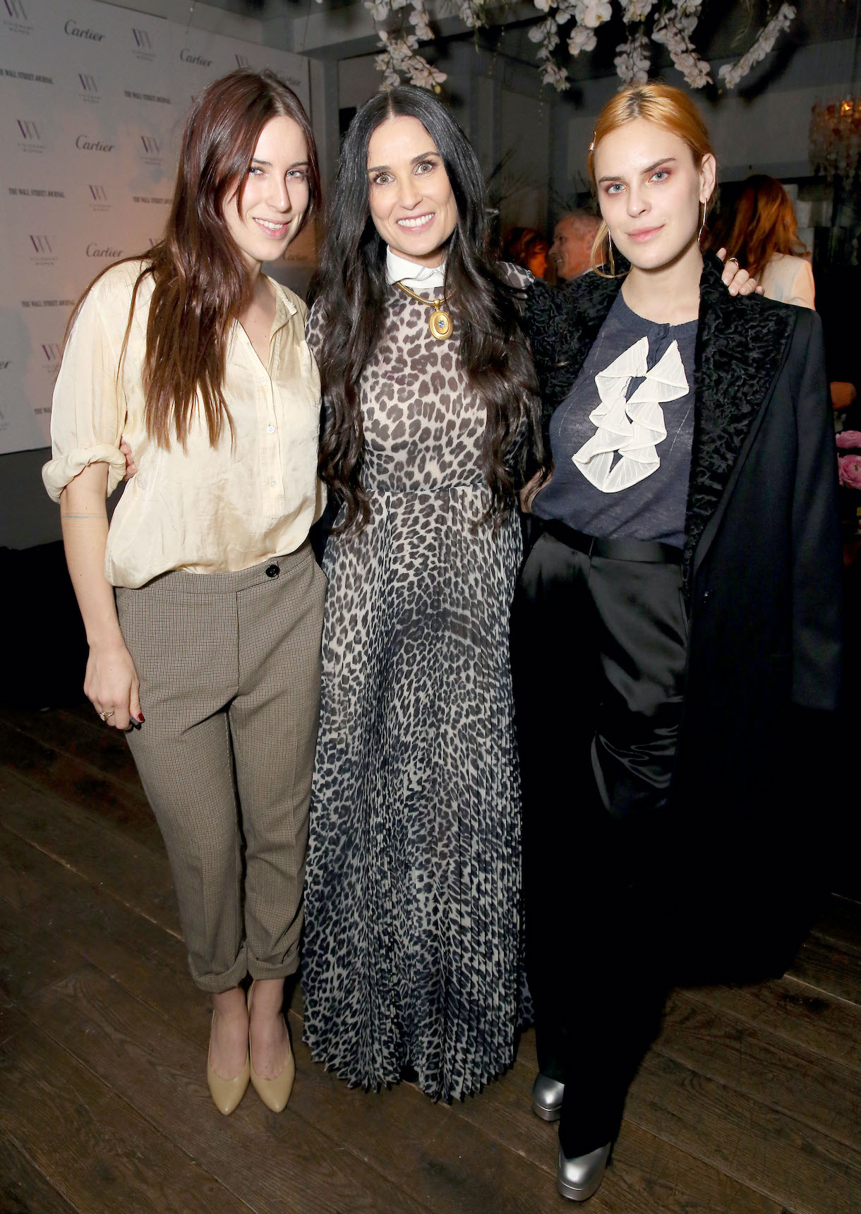 Demi Moore (C) and daughters Scout laRue Willis and Tallulah Willis