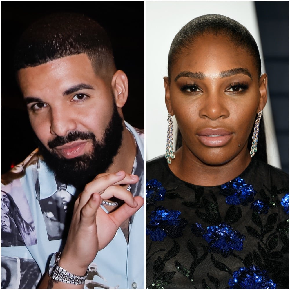 Drake and Serena Williams in a photo collage