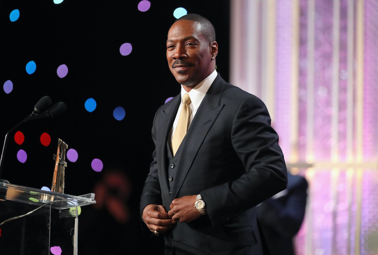 Eddie Murphy, recipient of the Hollywood Career Achievement Award, speaks onstage during the 20th Annual Hollywood Film Awards