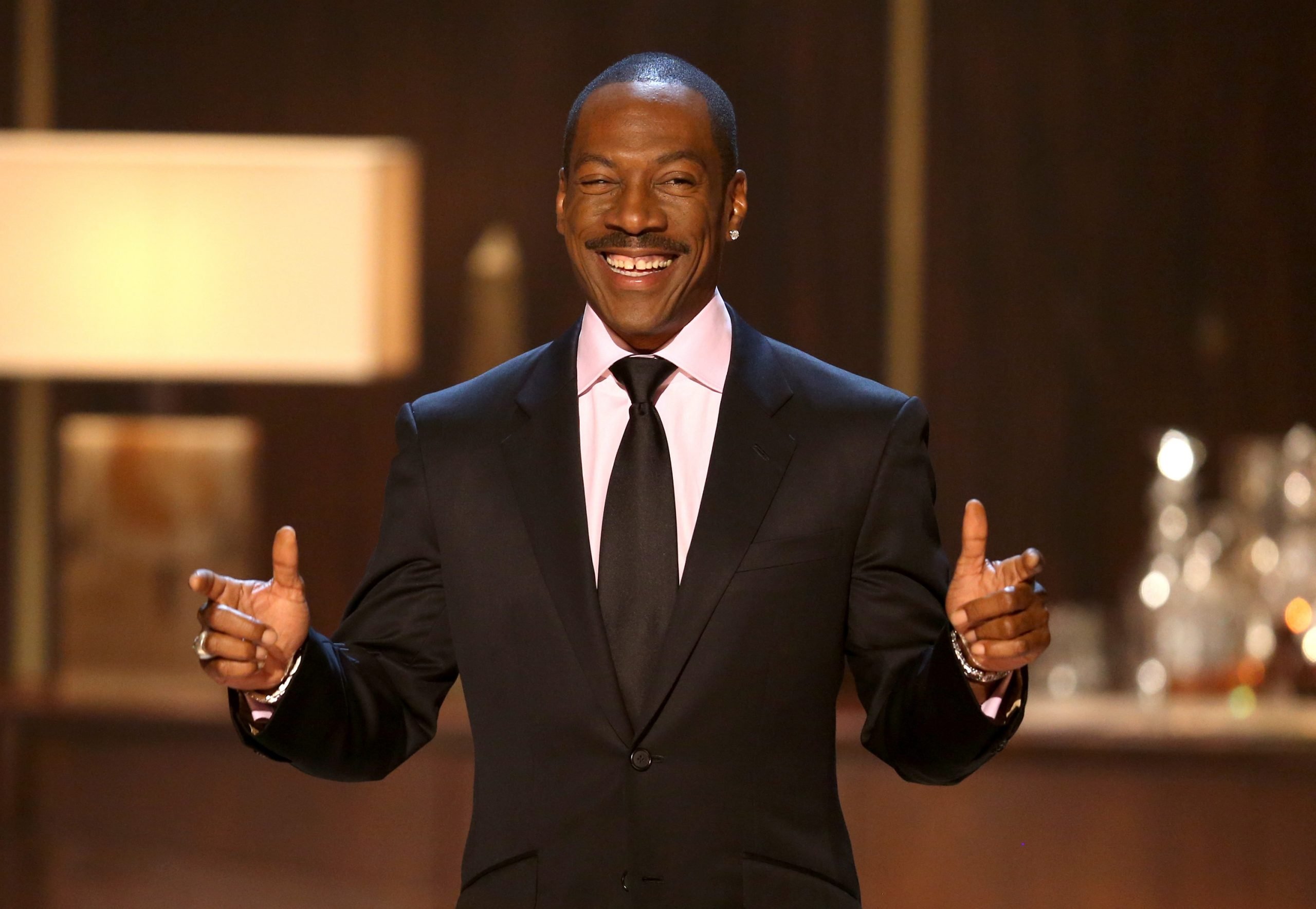 Eddie Murphy speaks onstage at Spike TV's "Eddie Murphy: One Night Only" at the Saban Theatre