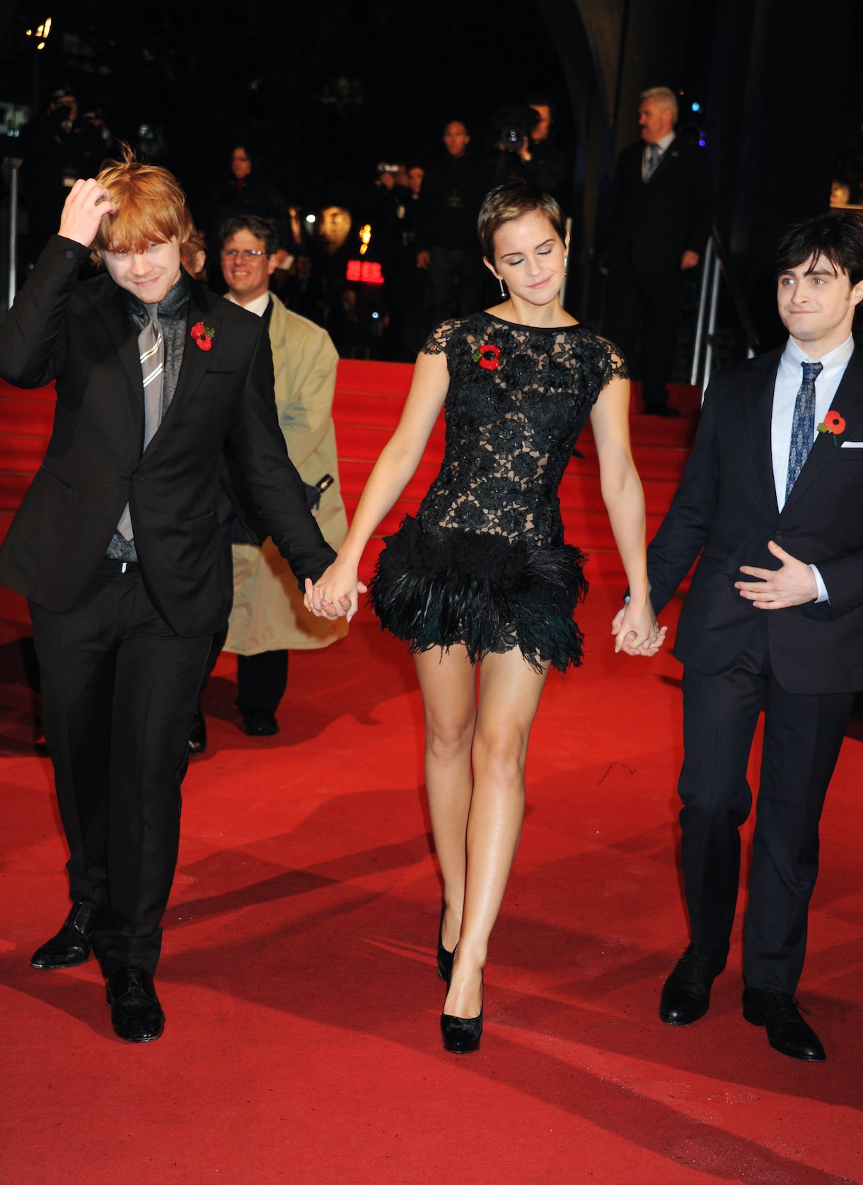 Rupert Grint, Emma Watson, and Daniel Radcliffe