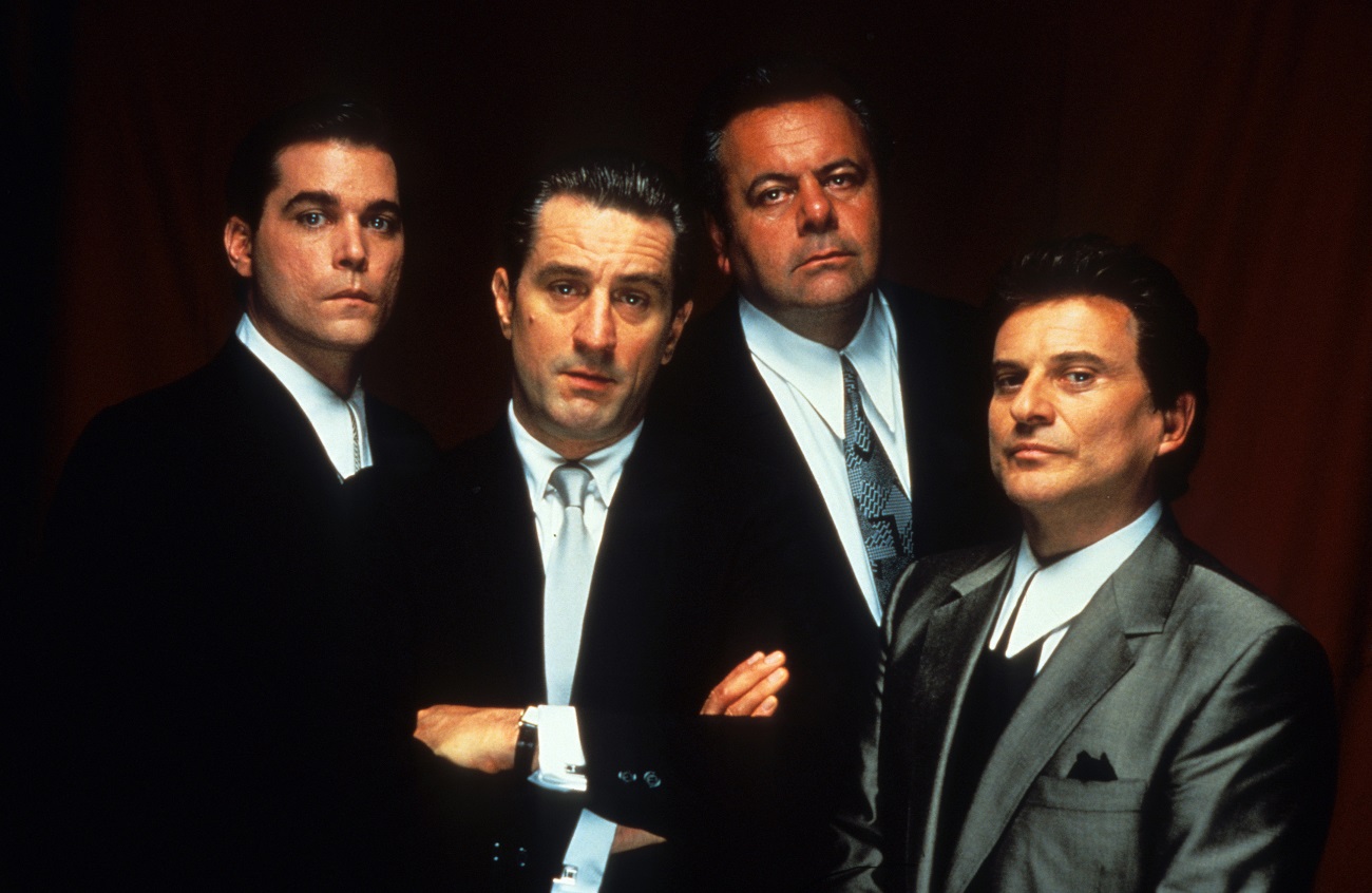 Four male stars of 'Goodfellas' pose for a publicity photo in character