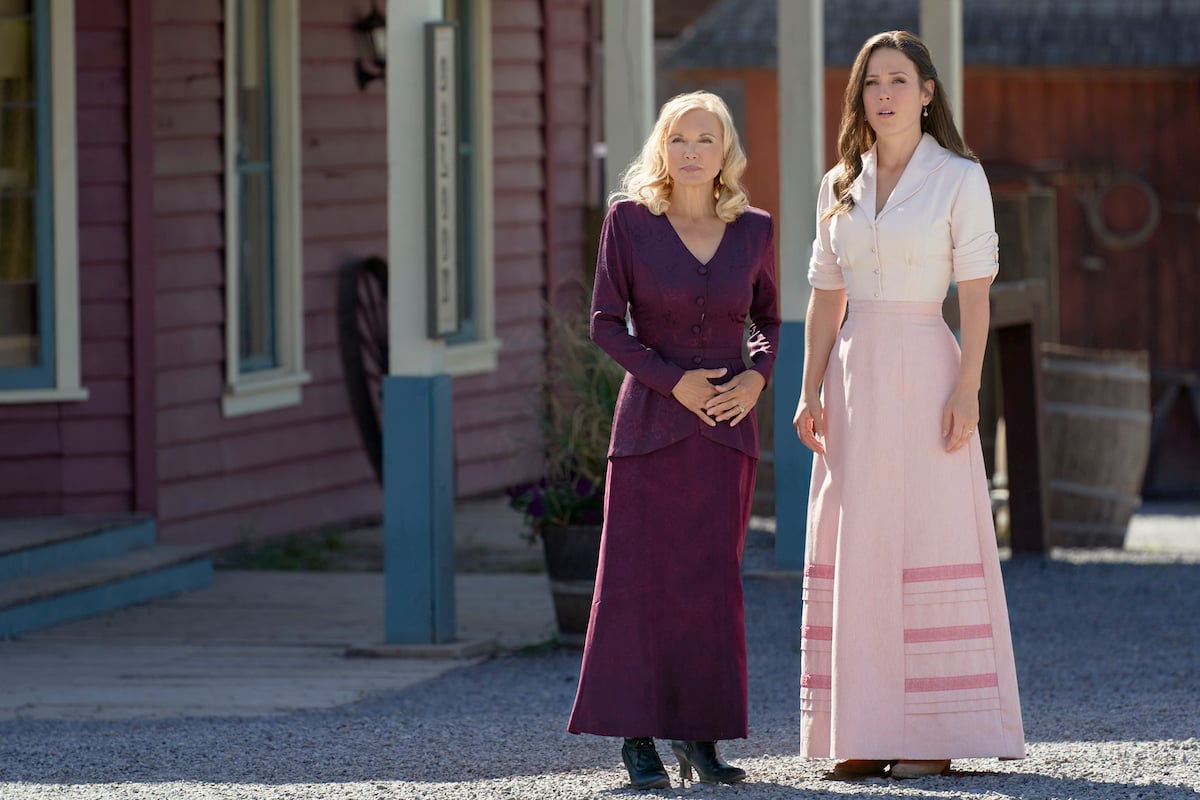 Helen and Elizabeth standing on the street in Hope Valley