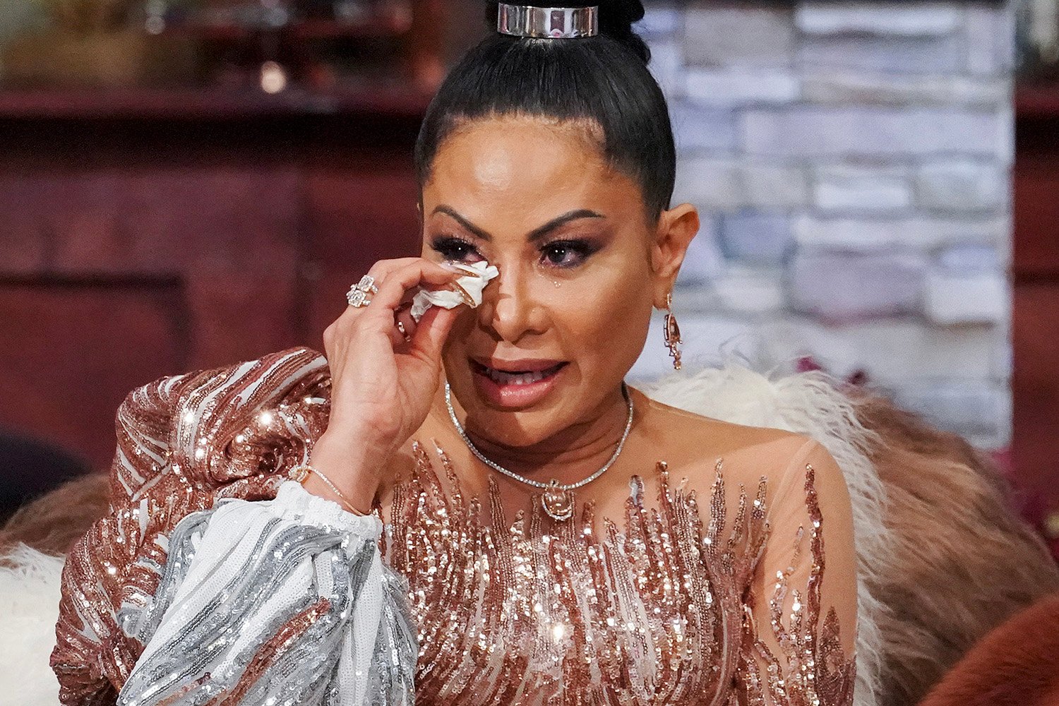 Jen Shah crying during the 'RHOSLC' Season 1 reunion
