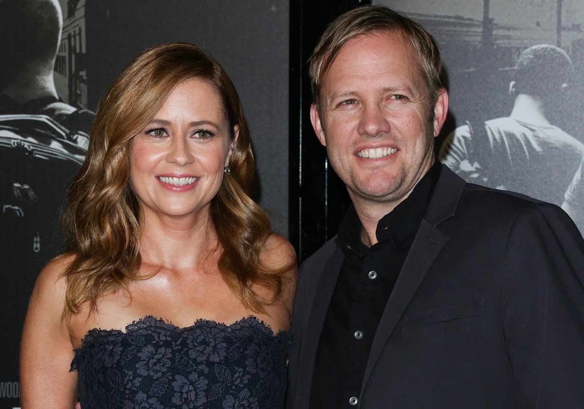 Jenna Fischer (L) and Lee Kirk (R) on February 5, 2018, in Burbank, California.