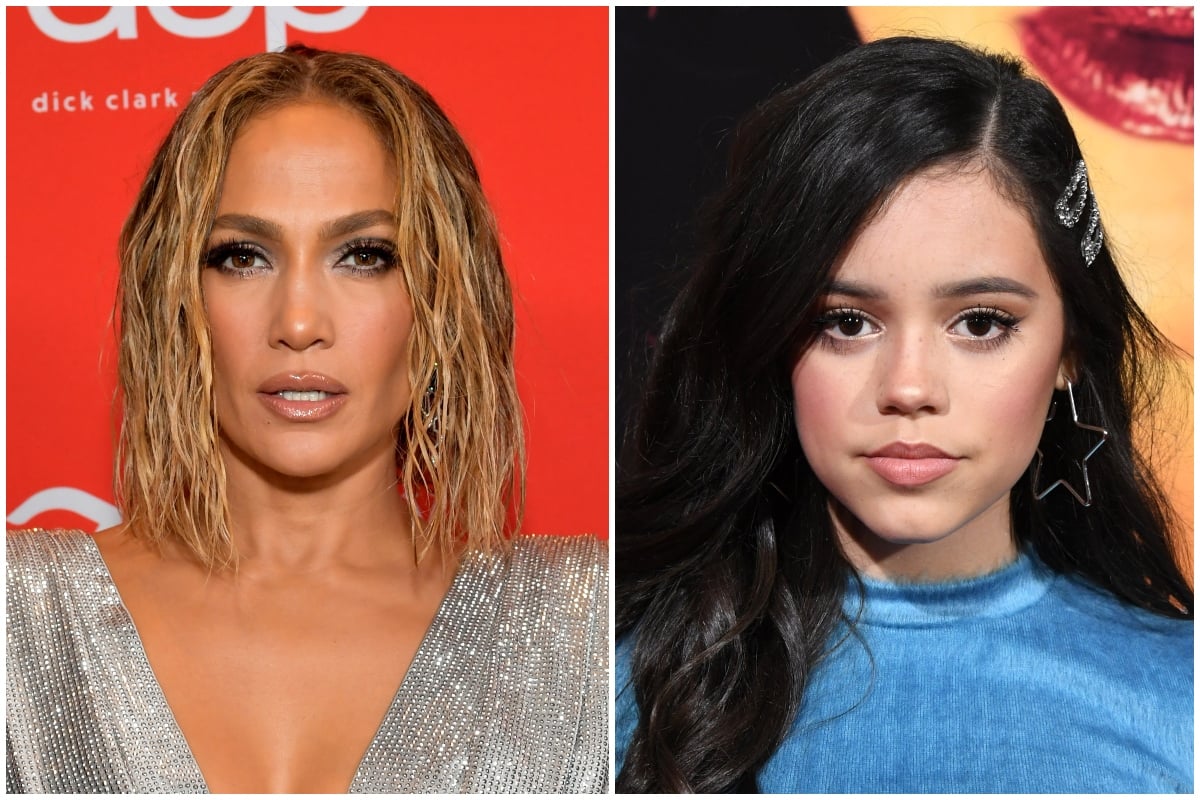 Composite image of Jennifer Lopez (L) and Jenna Ortega