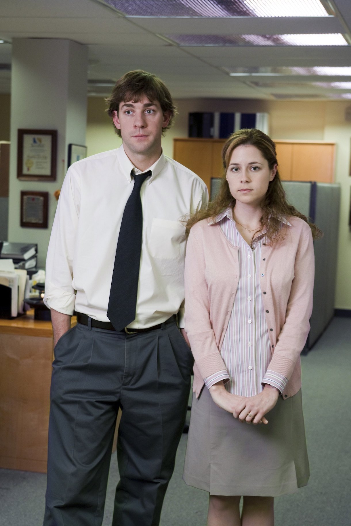 The Office 'Valentine's Day' Episode, starring John Krasinski as Jim Halpert and Jenna Fischer as Pam Beesly