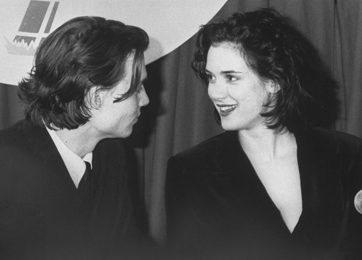 Boyfriend and girlfriend, actors Johnny Depp and Winona Ryder