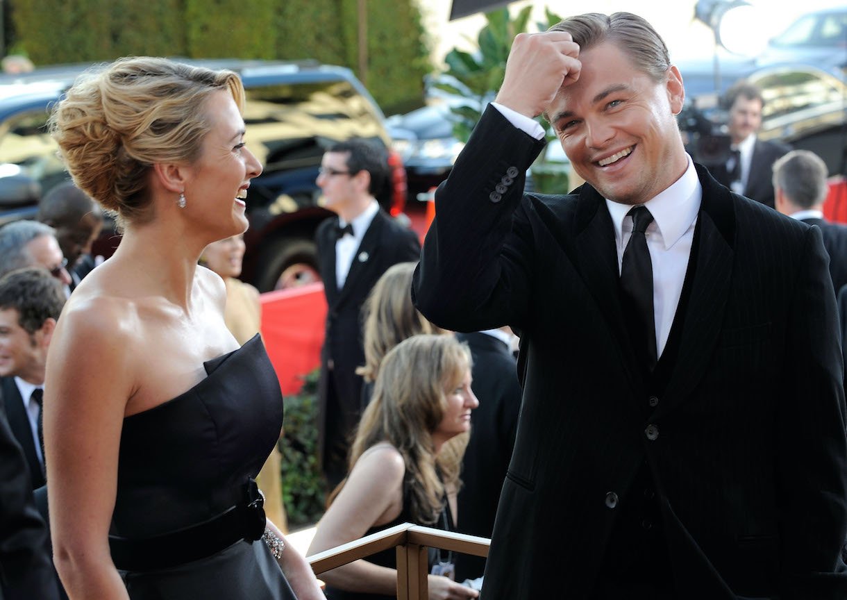 Kate Winslet and Leonardo DiCaprio arrive at the 66th Annual Golden Globe Awards held at the Beverly Hilton Hotel on January 11, 2009